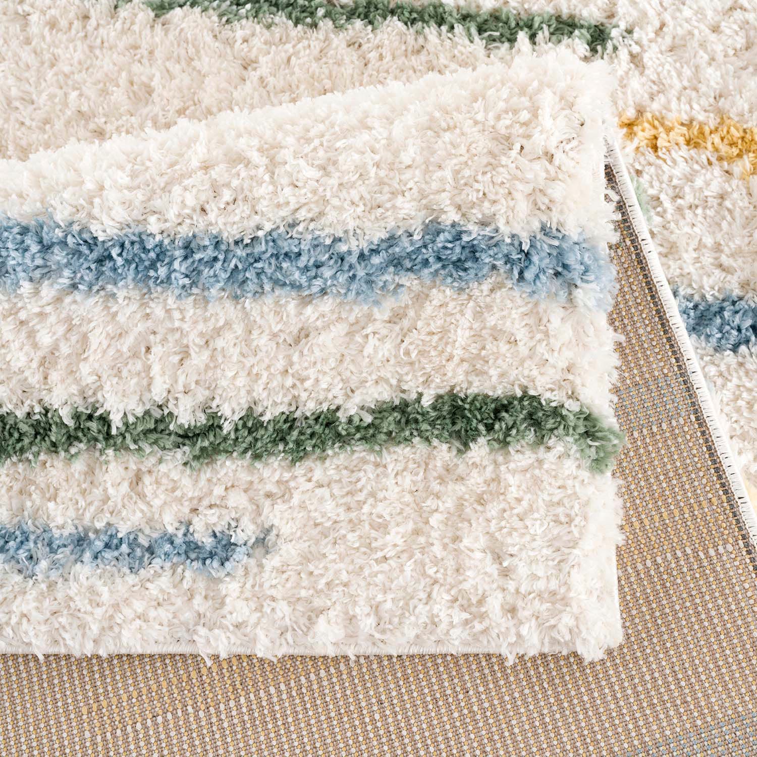 Carpet City Hochflor-Teppich »Pulpy 562«, rechteckig, 30 mm Höhe, besonders weich, Streifen, Wohnzimmer, Schlafzimmer, Kinderzimmer