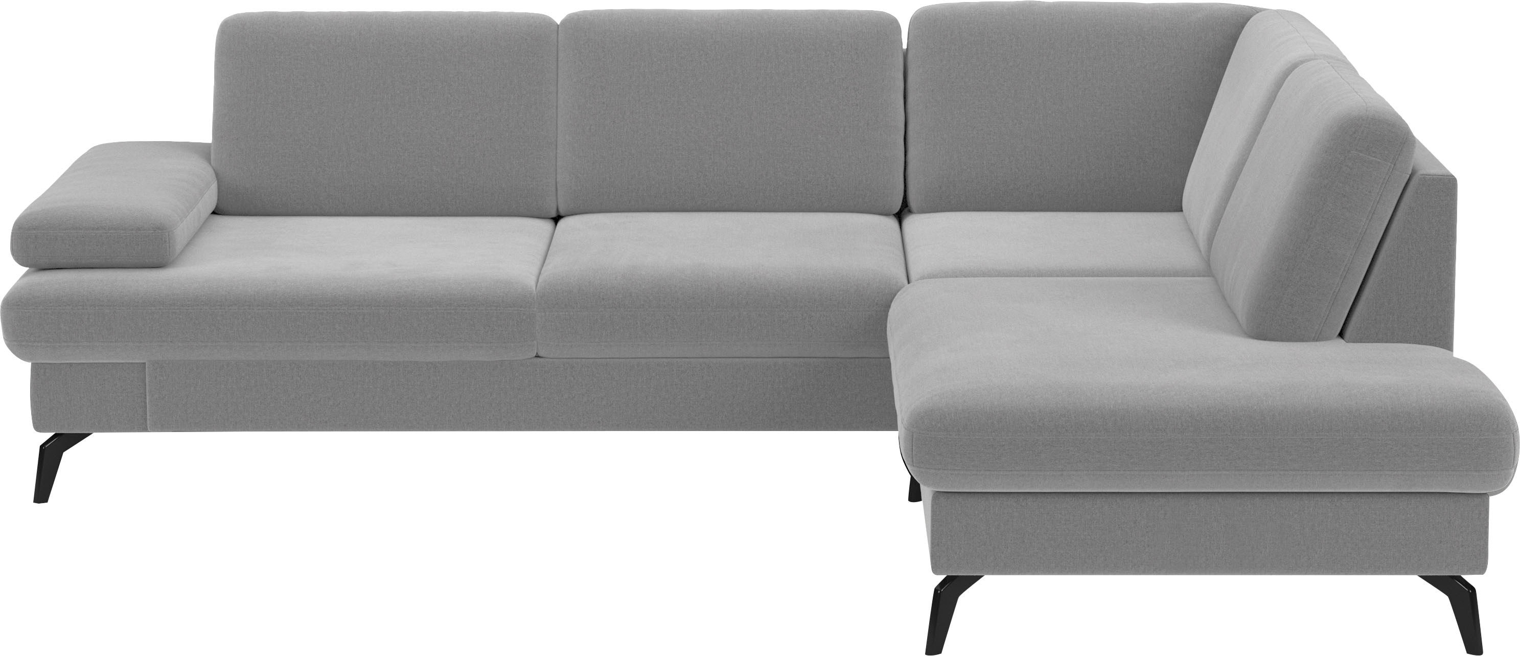 sit&more Ecksofa "Morris L-Form, inkl. Sitztiefenverstellung" wahlweise mit Armteilverstellung, Schlaffunktion & Bettkasten