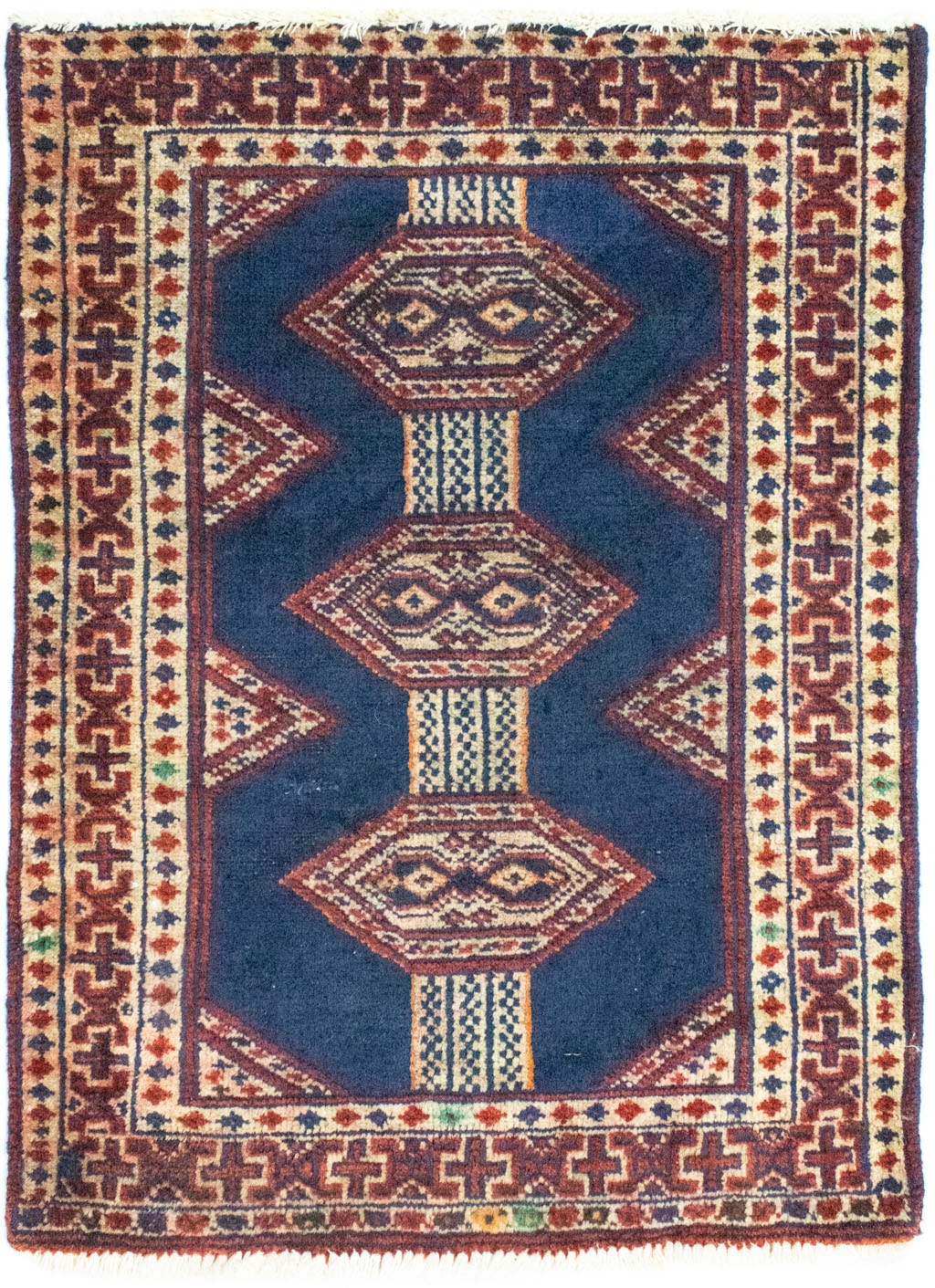 morgenland Wollteppich »Turkaman Teppich handgeknüpft blau«, rechteckig