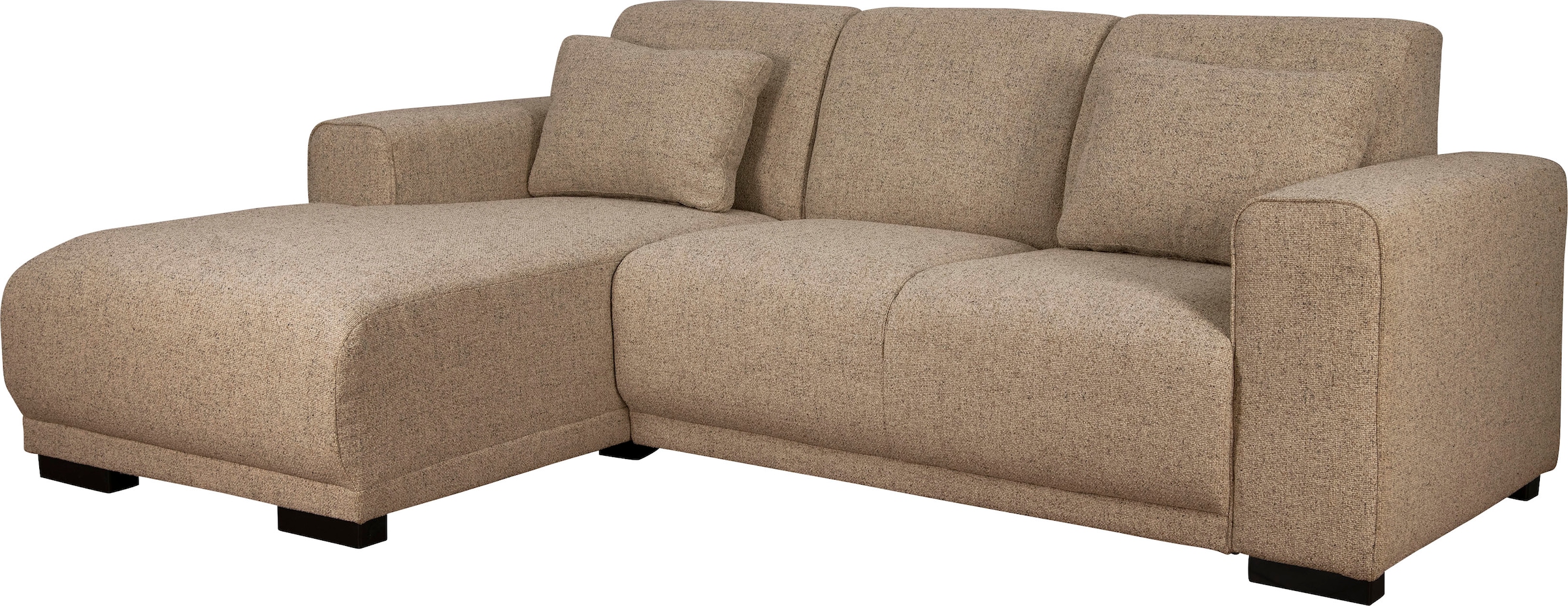 Home affaire Ecksofa »BORNHOLM L-Form mit Recamiere, Masse B/T/H: 234/162/85 cm«, Recamiere links oder rechts bestellbar, Wellenfederung, inkl. 2 Kissen