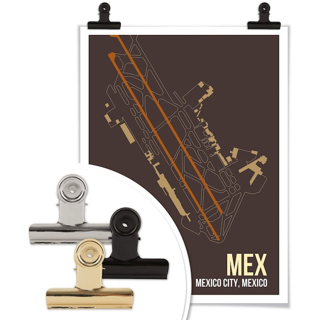 Wall-Art Poster »Wandbild MEX Grundriss Mexico City«, Grundriss, (1 St.),  Poster, Wandbild, Bild, Wandposter online kaufen | Jelmoli-Versand