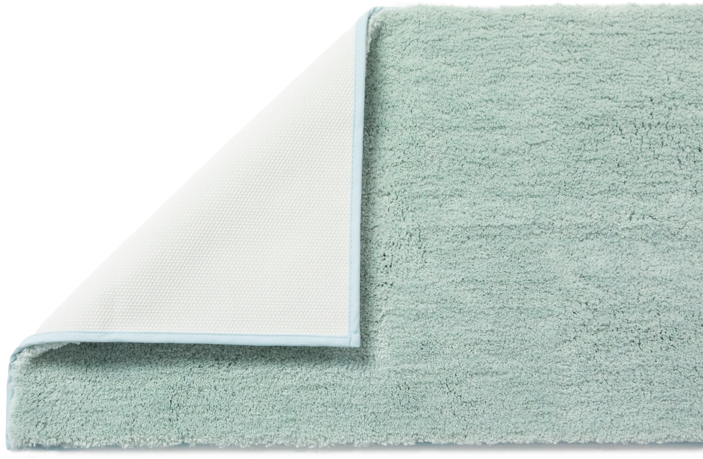 my home Badematte »Jos, Badvorleger, Badezimmer Teppich«, rutschhemmend beschichtet, fussbodenheizungsgeeignet-schnell trocknend, Badematten in Pastell-Farben, Badteppich als 3 teiliges Set erhältlich