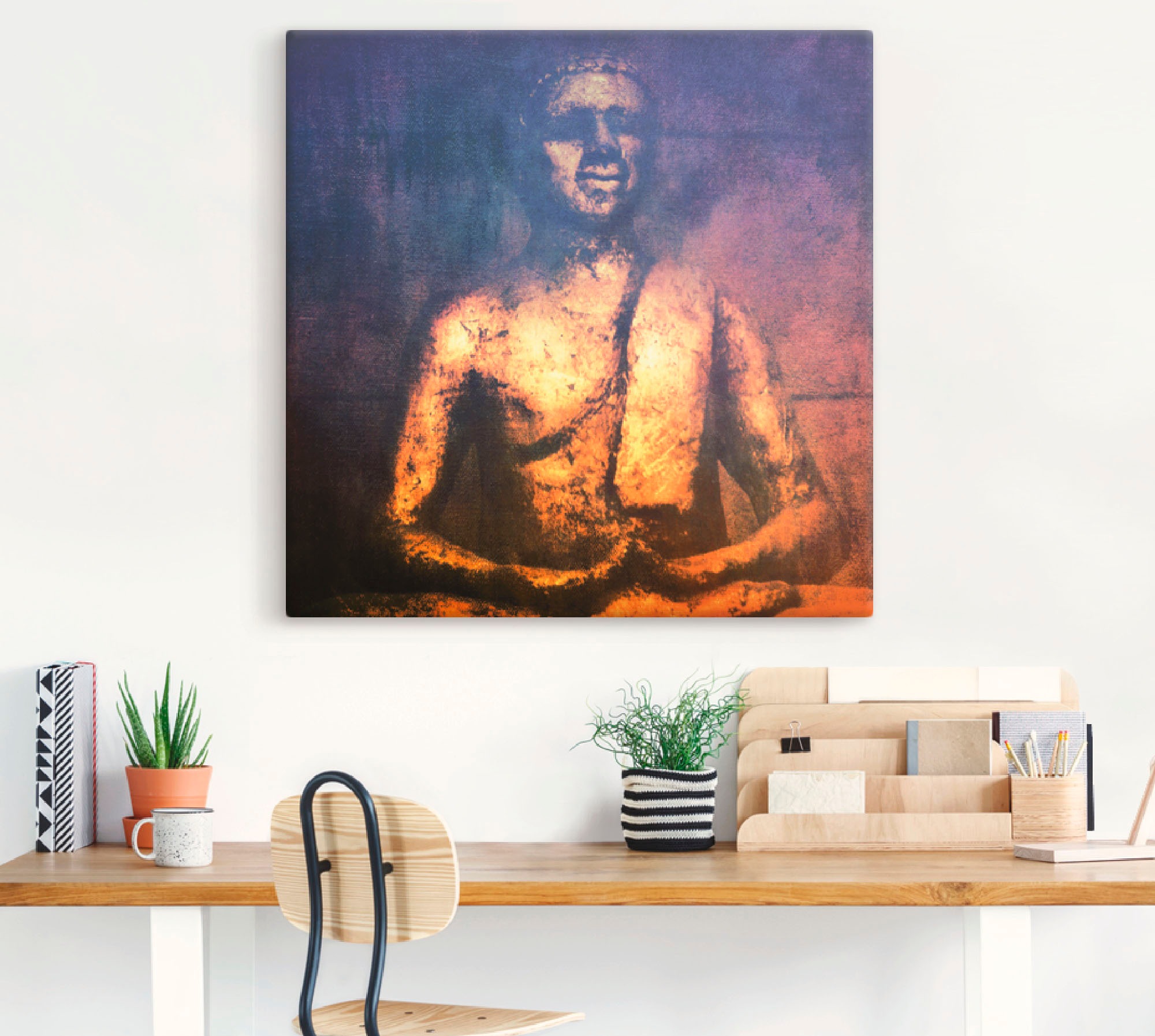 Artland Wandbild »Der Goldene Buddha II«, Religion, (1 St.), als Leinwandbild, Wandaufkleber oder Poster in versch. Grössen