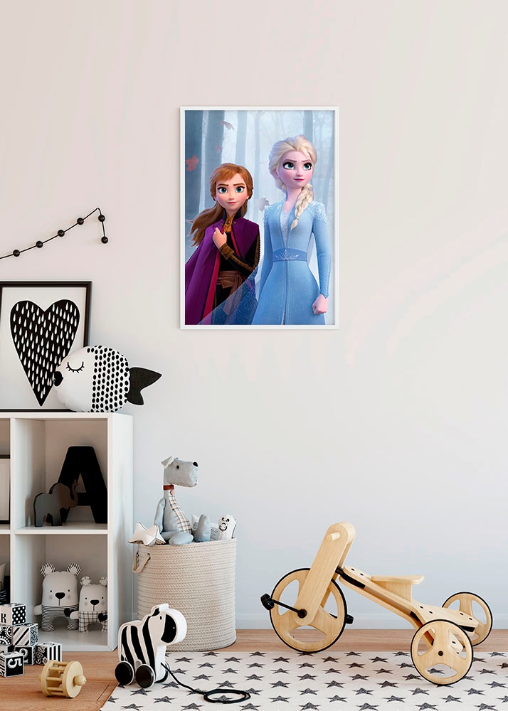 Komar Poster »Frozen Sisters in the Wood«, Disney, (1 St.), Kinderzimmer, Schlafzimmer, Wohnzimmer