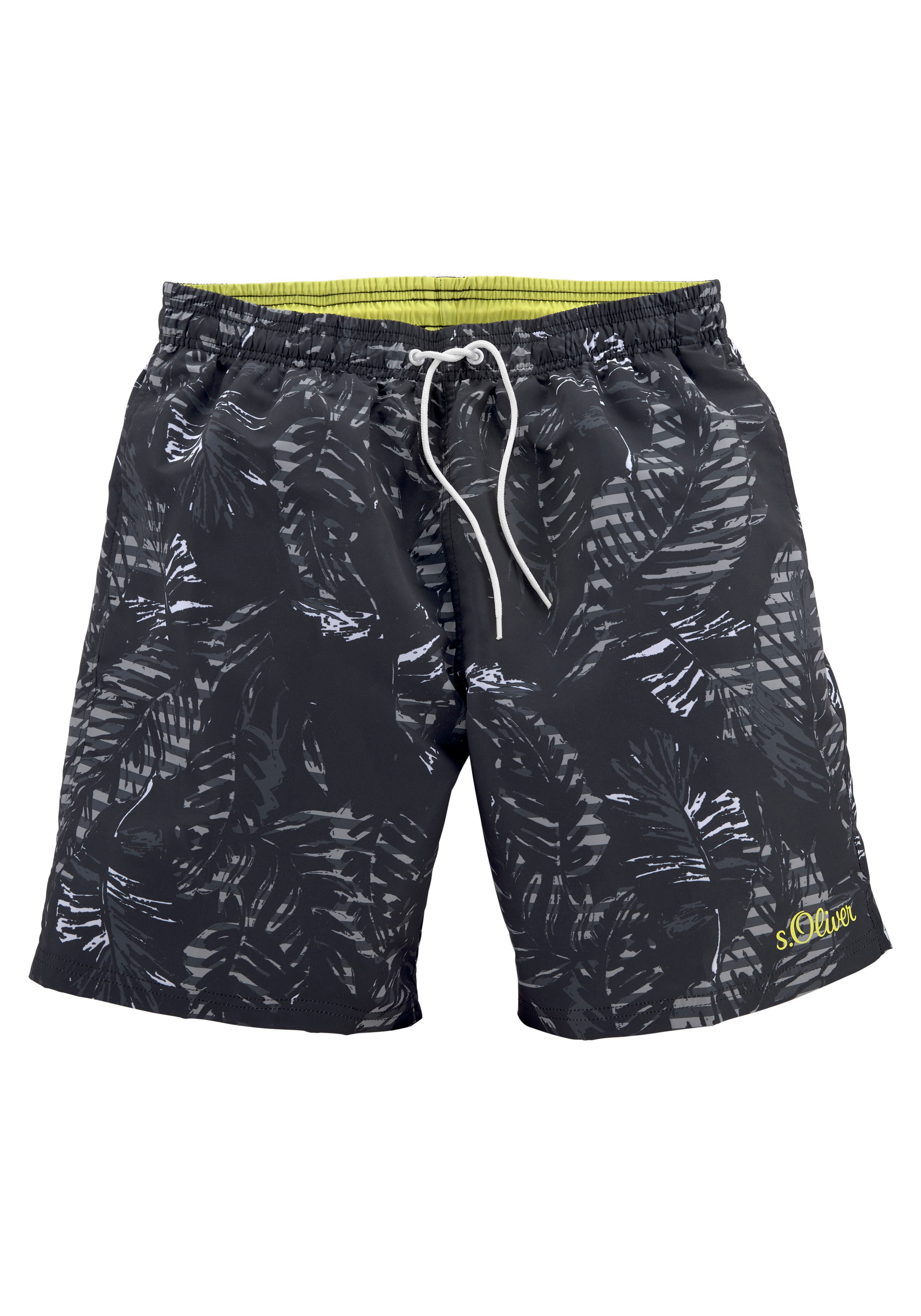s.Oliver Badeshorts "Blade" mit trendigem Palmenprint