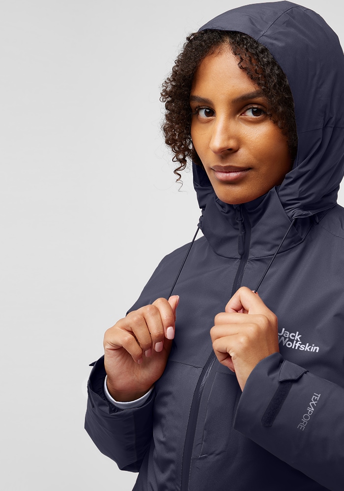 Jack Wolfskin 3-in-1-Funktionsjacke »HUNBERG 3IN1 JKT W«, mit Kapuze