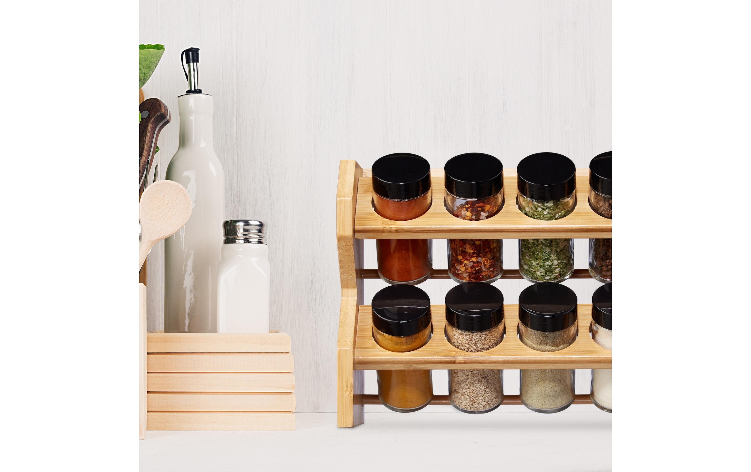 relaxdays Gewürzregal »8 Gläser«