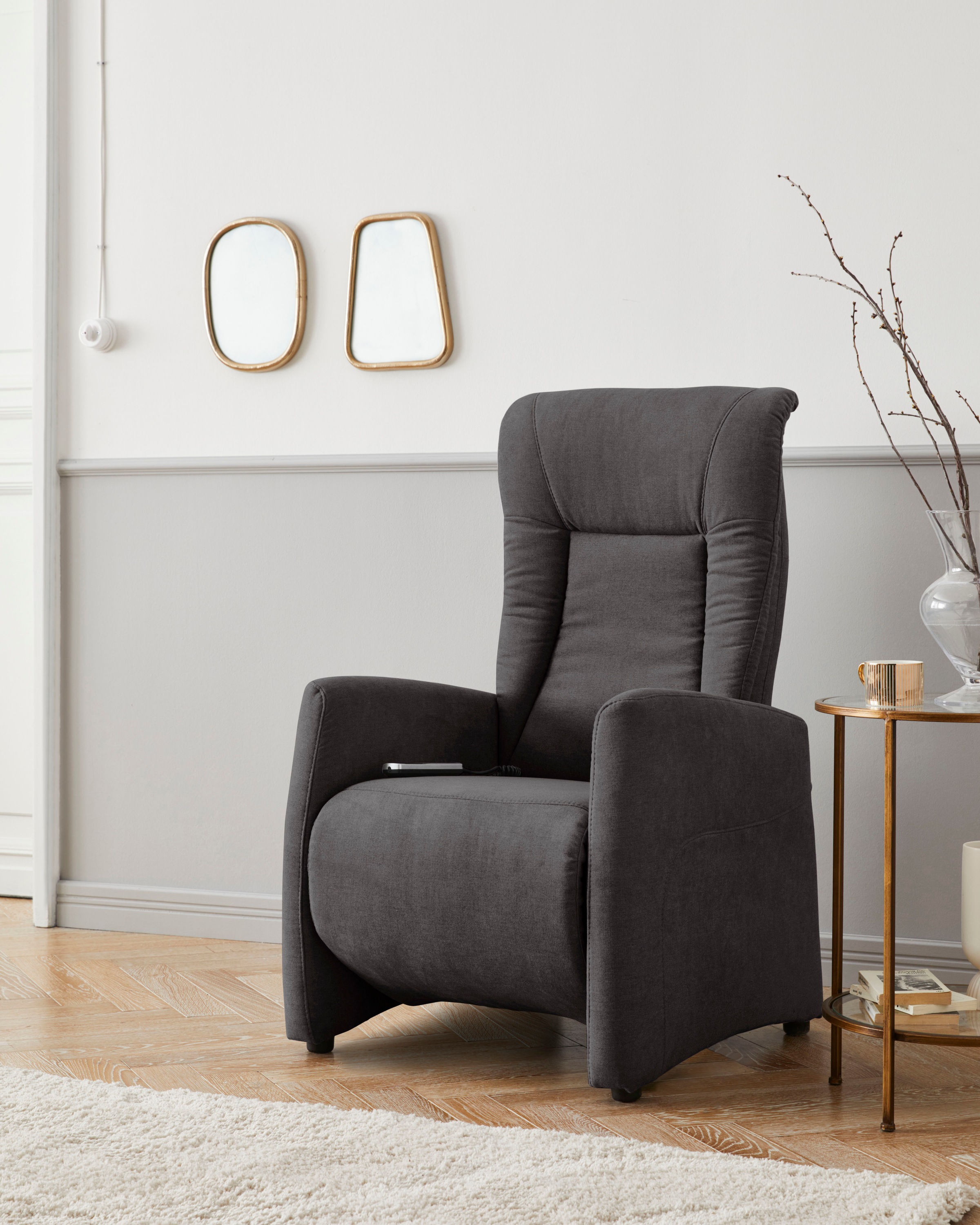 sit&more TV-Sessel "Melissa" wahlweise elektrisch oder manuell verstellbar, optional Aufstehhilfe