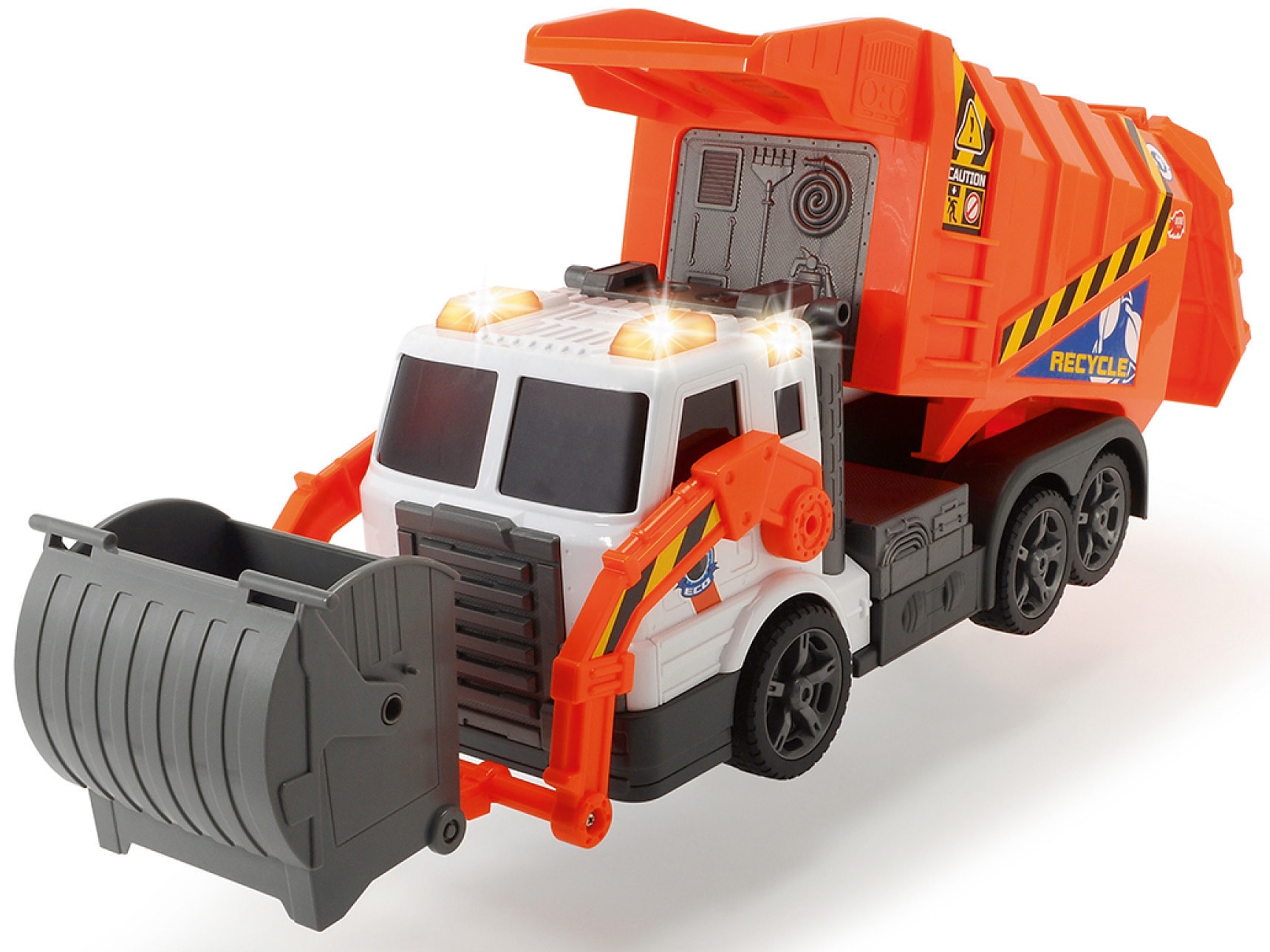 Dickie Toys Spielzeug-Müllwagen »Action Series Garbage Truck«, mit Licht und Sound