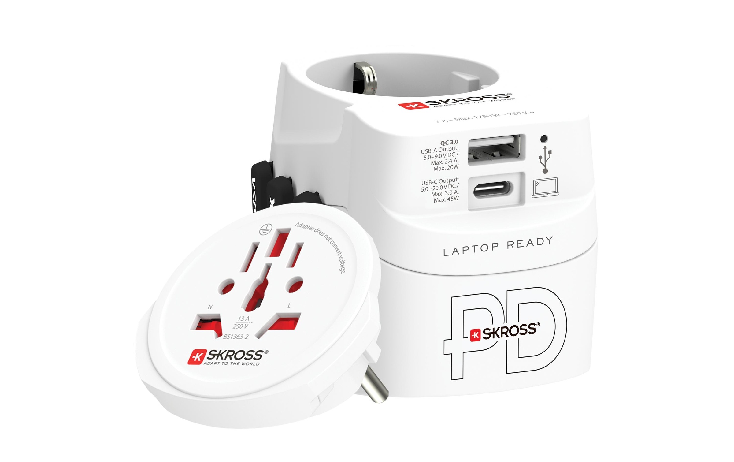 SKROSS Reiseadapter »Pro Light, 1 x USB-A und C«