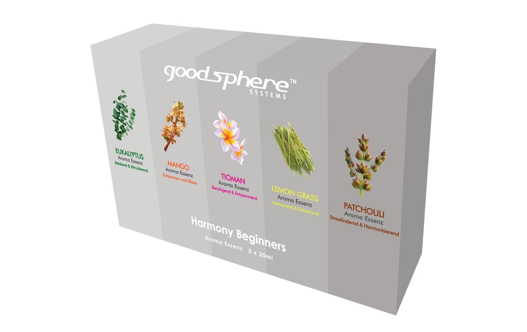 Duftöl »Goodsphere Harmony Beginners, 5 x 30 ml«, (5 St.)