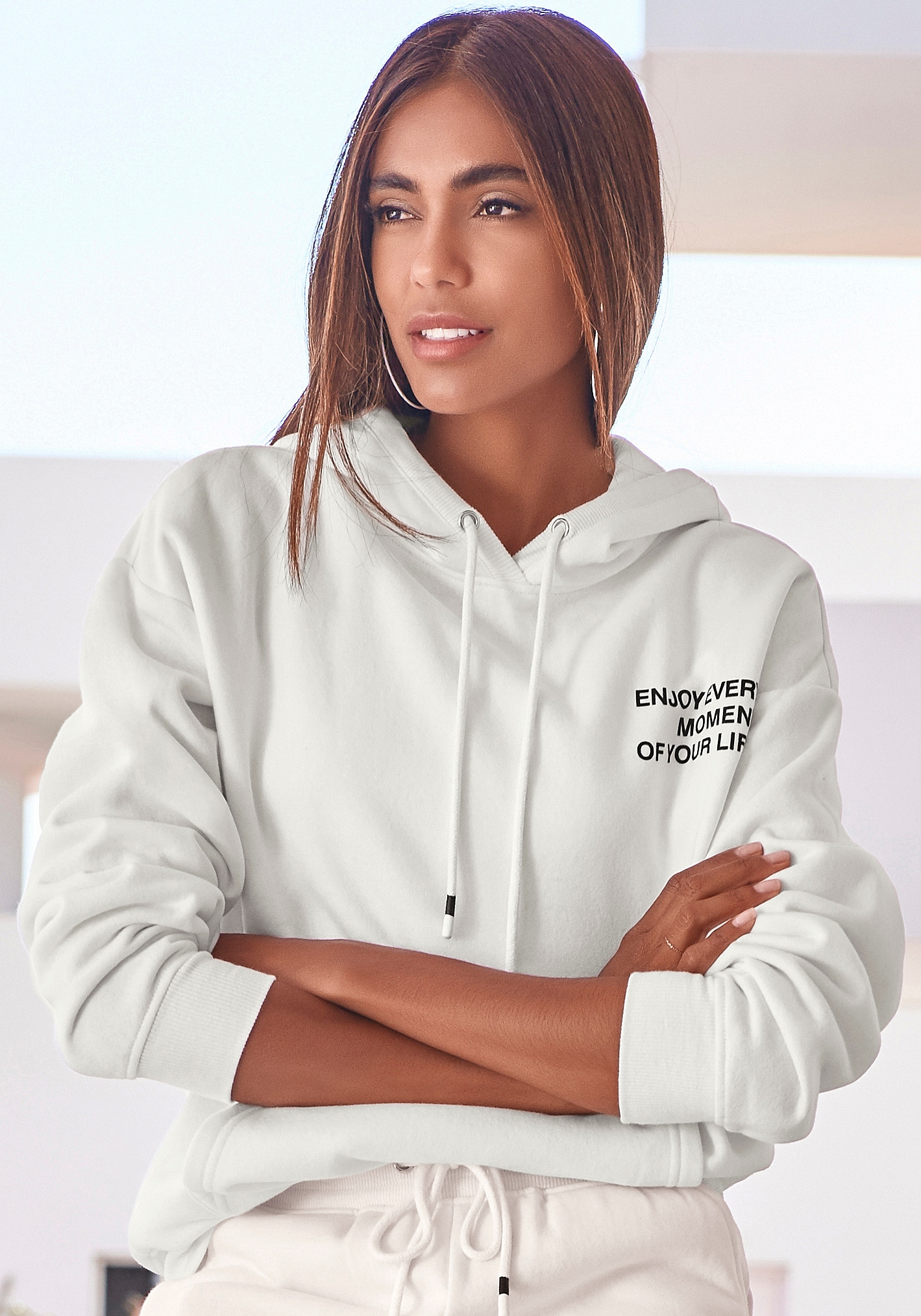Buffalo Hoodie, mit Statement Druck, Loungewear