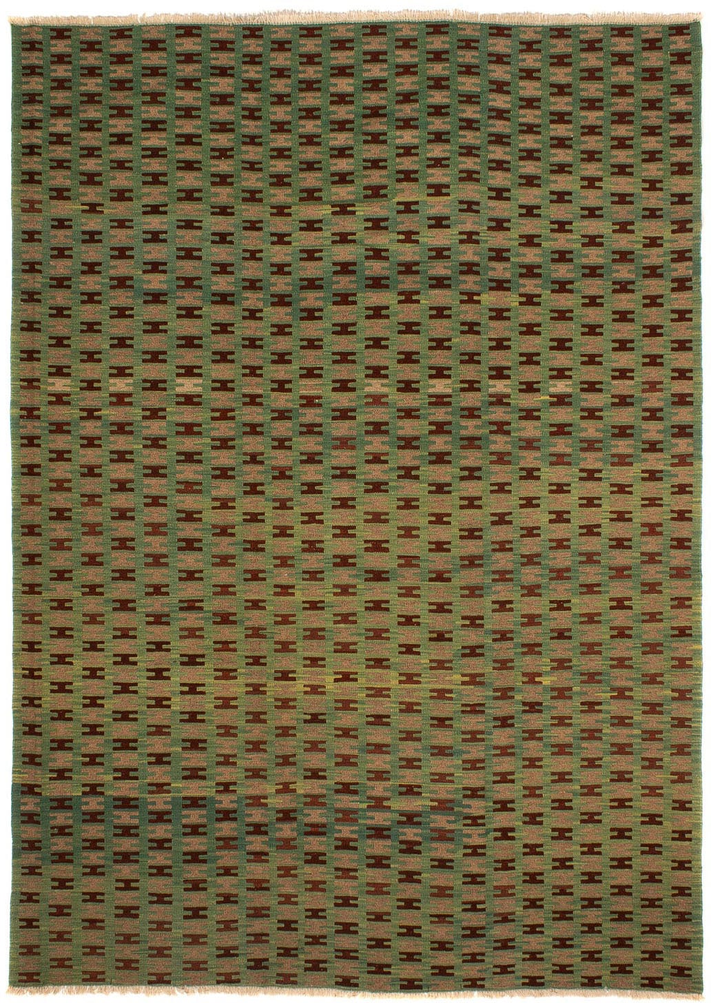 morgenland Wollteppich »Kelim - Oriental - 288 x 210 cm - grün«, rechteckig, 6 mm Höhe, Wohnzimmer, Einzelstück