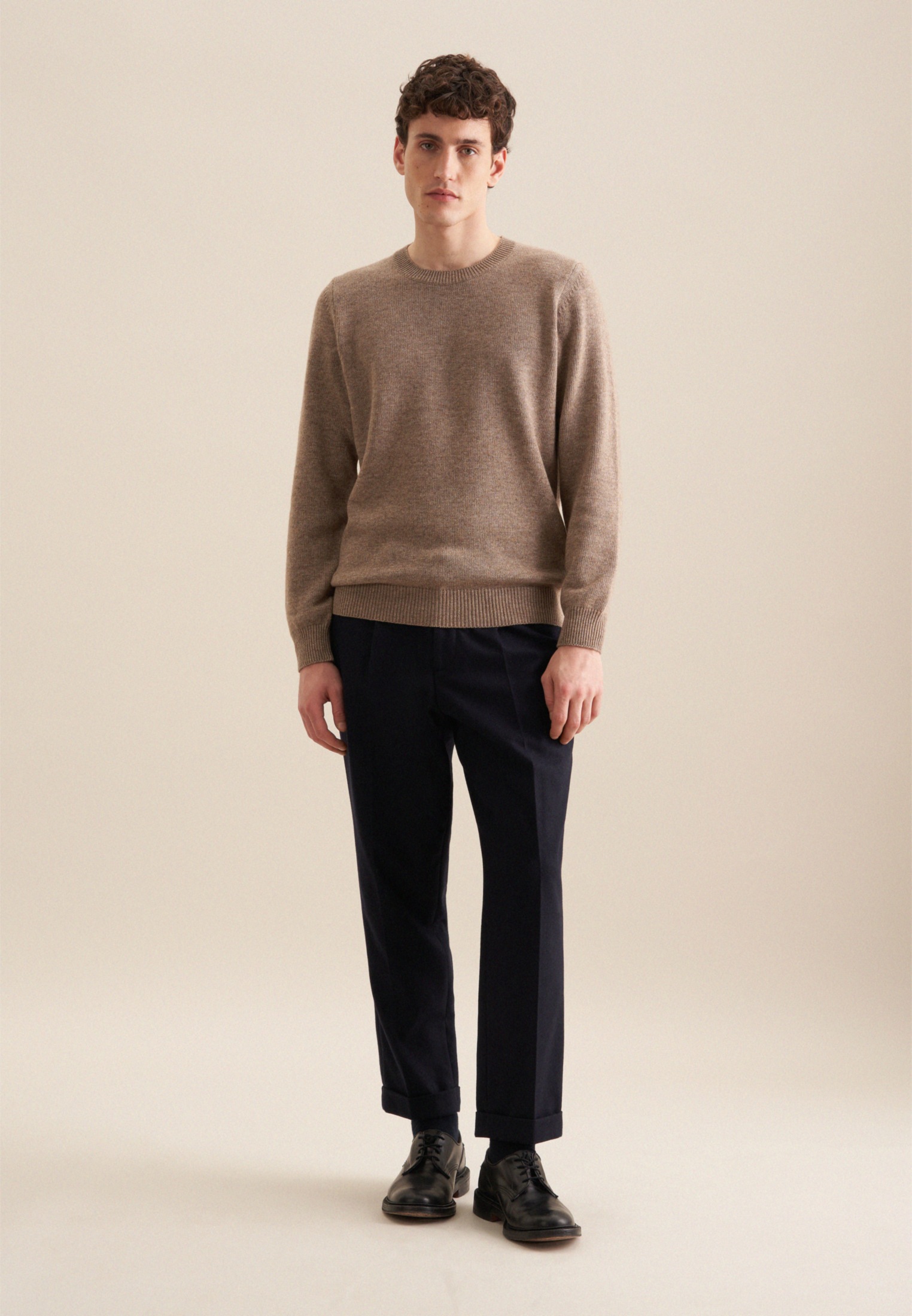 seidensticker Strickpullover »Regular«, Langarm Rundhals Uni