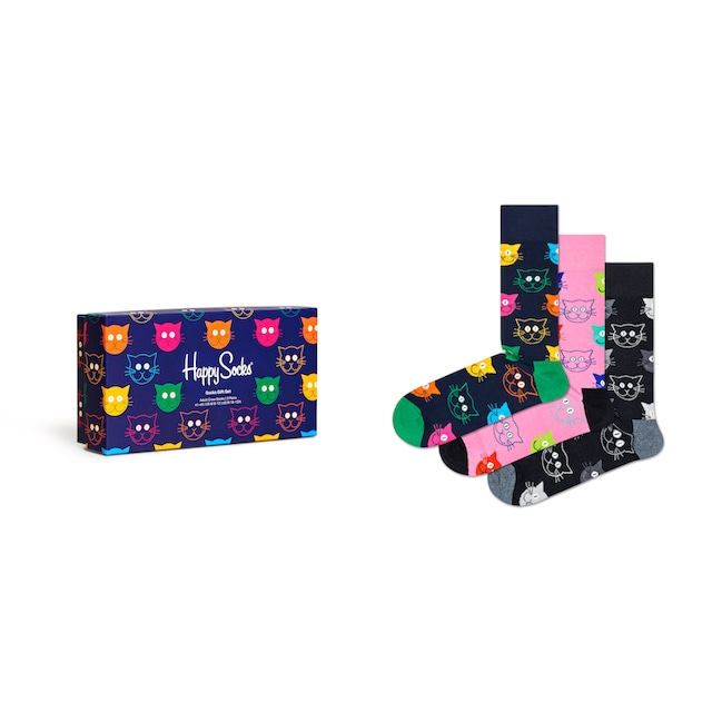 Set«, online 3 Jelmoli-Versand Mixed shoppen Happy Cat Gift »3-Pack Schweiz (Packung, Katzen-Motive Paar), Socken Socks Socks bei