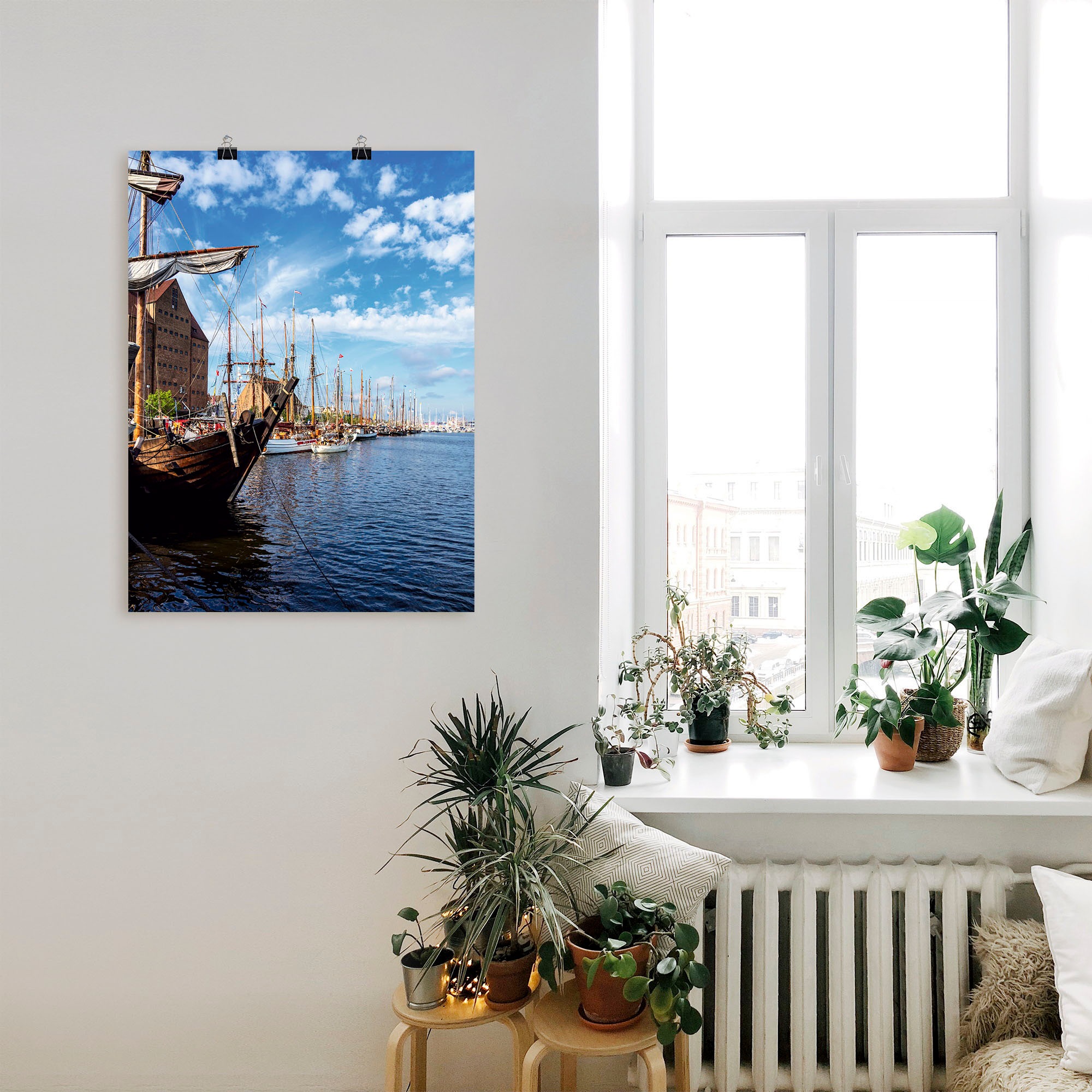 Artland Wandbild »Segelschiffe auf Warnow Rostock«, Bilder von Booten & Schiffen, (1 St.), als Alubild, Leinwandbild, Wandaufkleber oder Poster in versch. Grössen