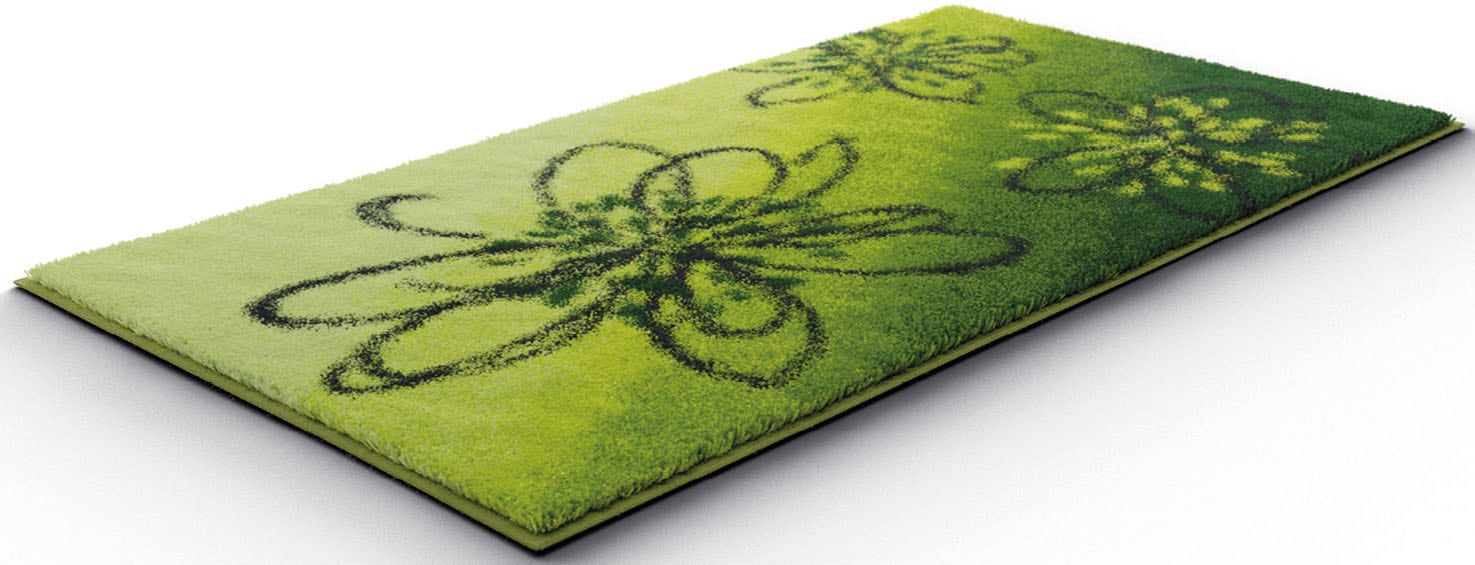 Grund Badematte »Lusia«, rutschhemmend beschichtet, fussbodenheizungsgeeignet, Florales Design mit sanftem Farbverlauf, 5 Jahre Garantie