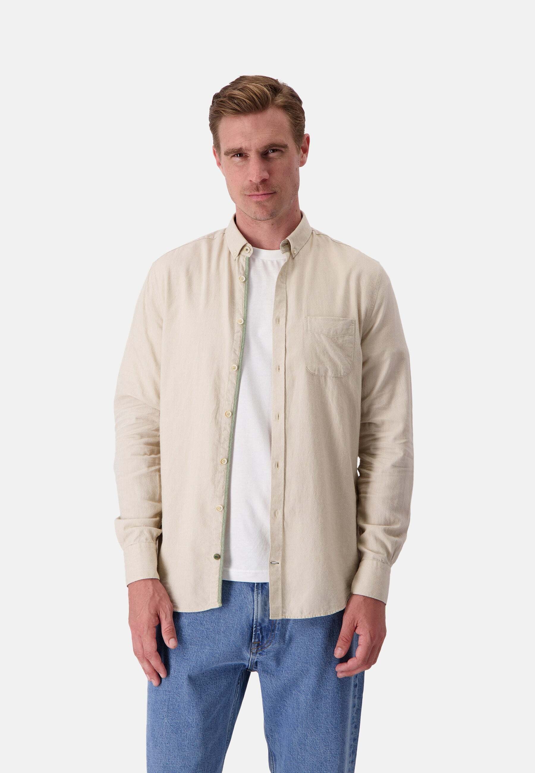 colours & sons Langarmhemd »colours & sons Langarmhemd Shirt Brushed Twill«