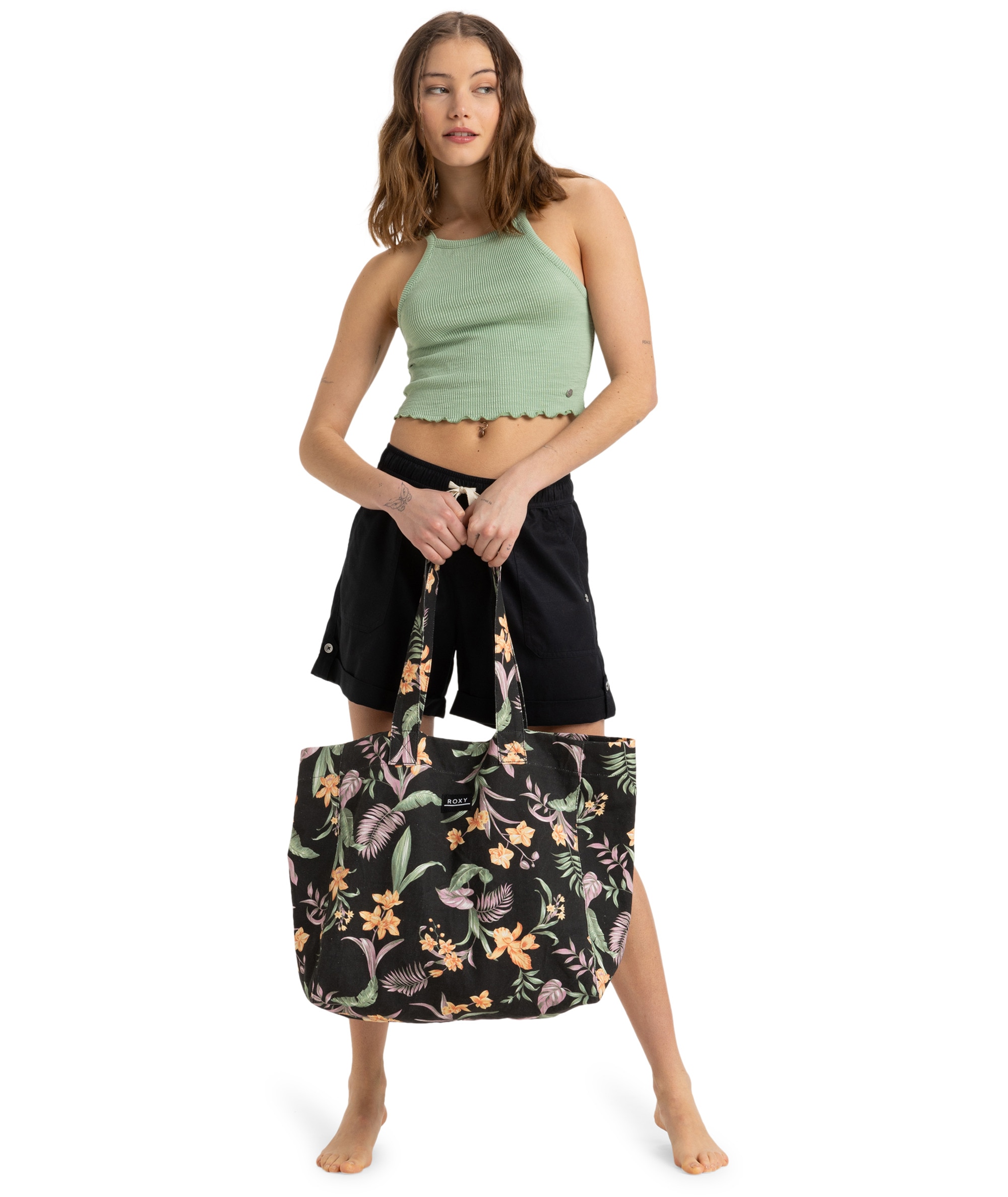 Roxy Strandtasche »ANTI BAD VIBES PRINTED«, mit Blumenmuster