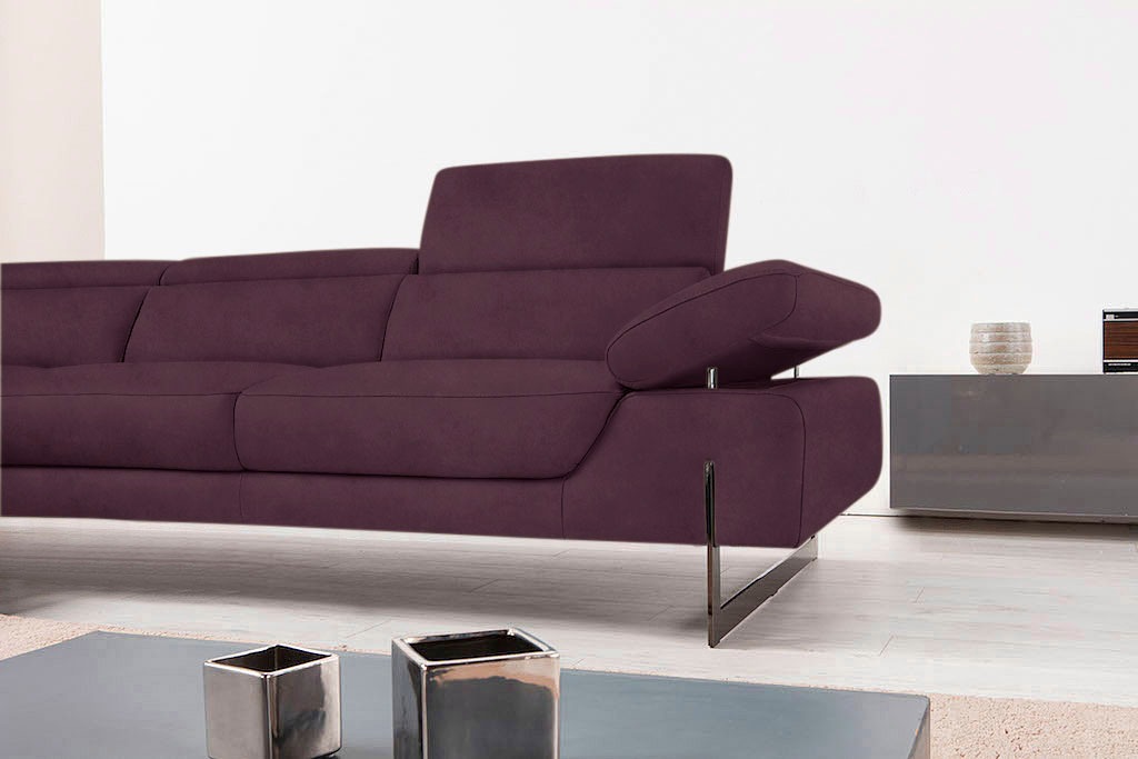 Egoitaliano Ecksofa »Queenie, extravagantes Sofa mit erstklassigem Sitzkomfort«, mit verstellbarer Armlehne und Kopfteilen für Wohlfühlkomfort