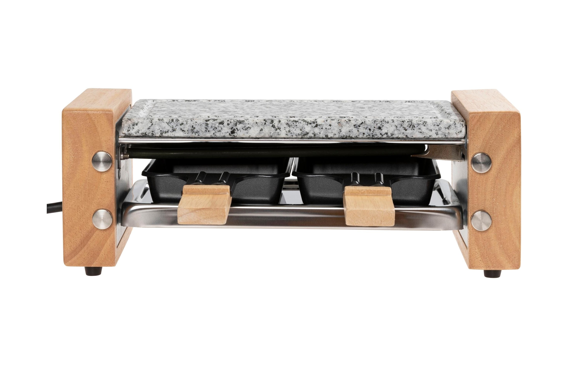 FURBER Raclette »Raclette-Grill 2P Holz/Stein«, 350 W