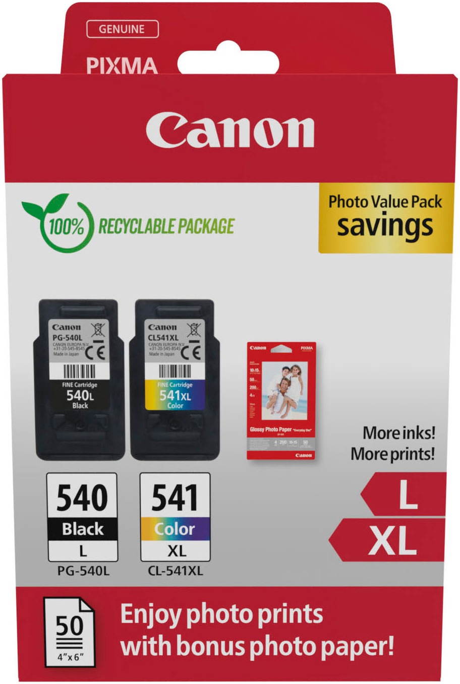 Canon Tintenpatrone »PG-540L+CL-541XL Photo Value Pack«