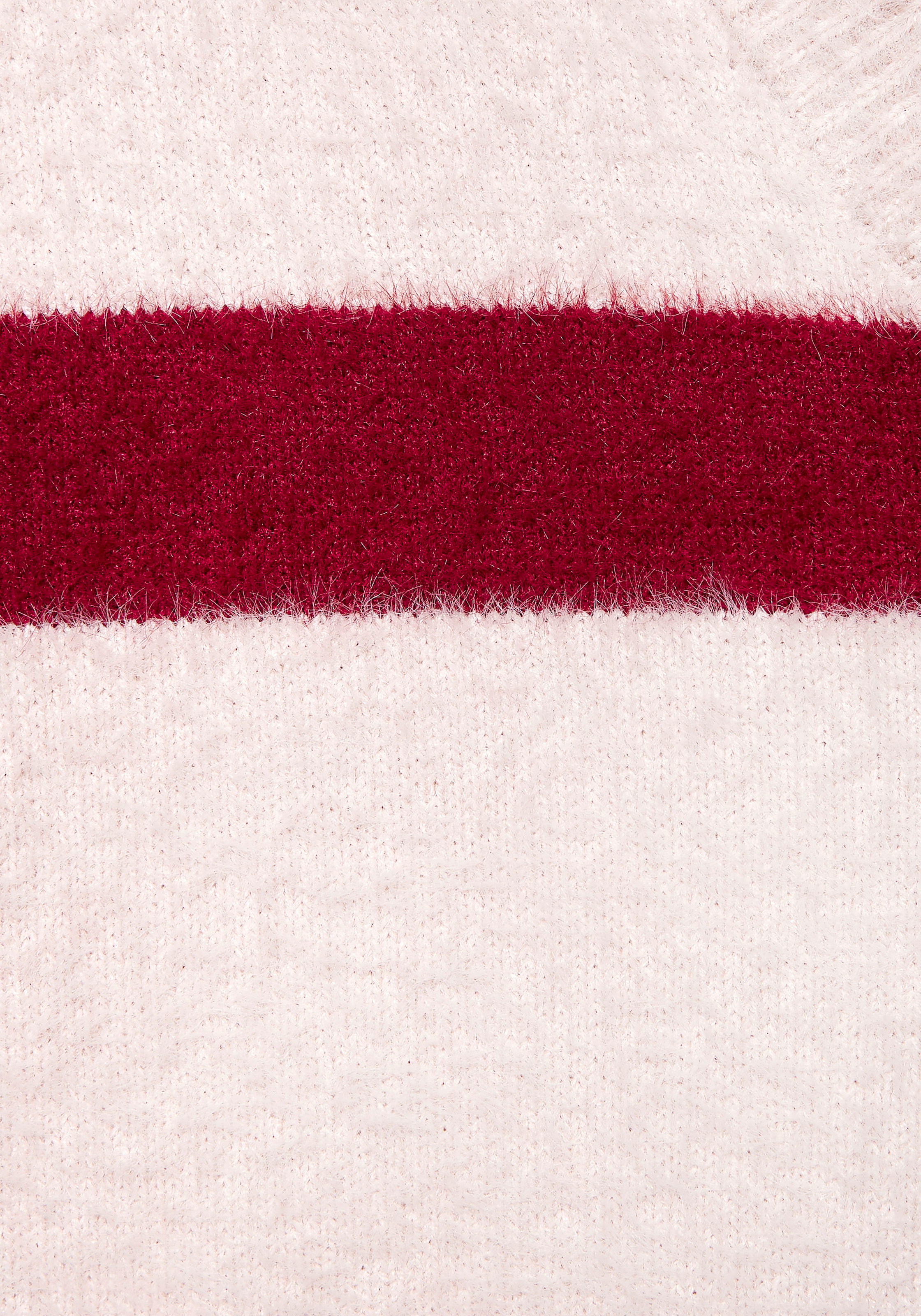 LASCANA Streifenpullover, aus kuschelweichem Strick, V-Ausschnitt, Streifenoptik, modisch