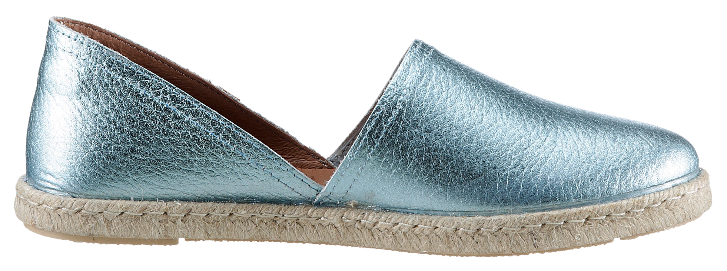 VERBENAS Espadrille »CARMEN NUCLEO METAL«, Slipper, Sommerschuh, Strandschuh im Metallic Look