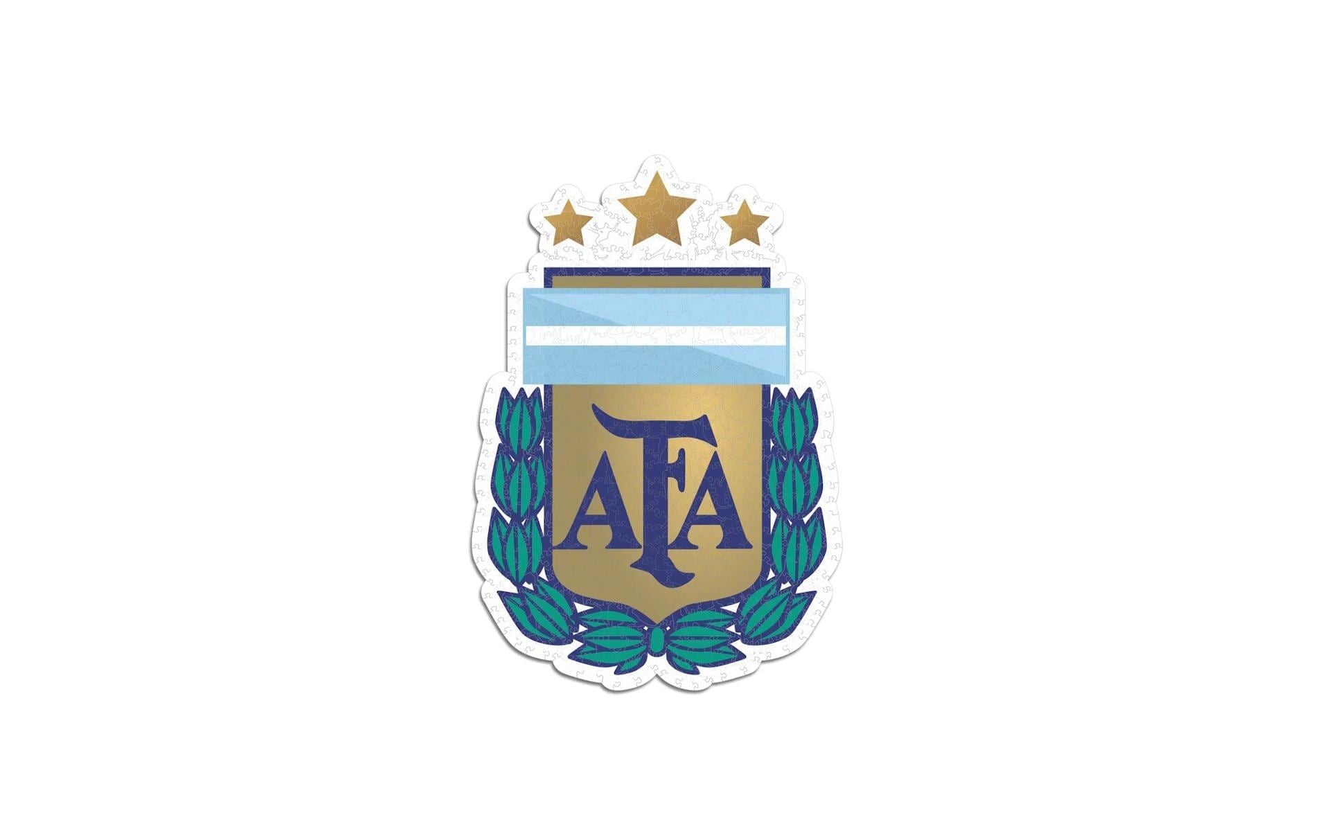 Puzzle »Iconic Nationalmanschaft Argentinien- Logo«, Holzart: Birke (Herkunftsland: China)