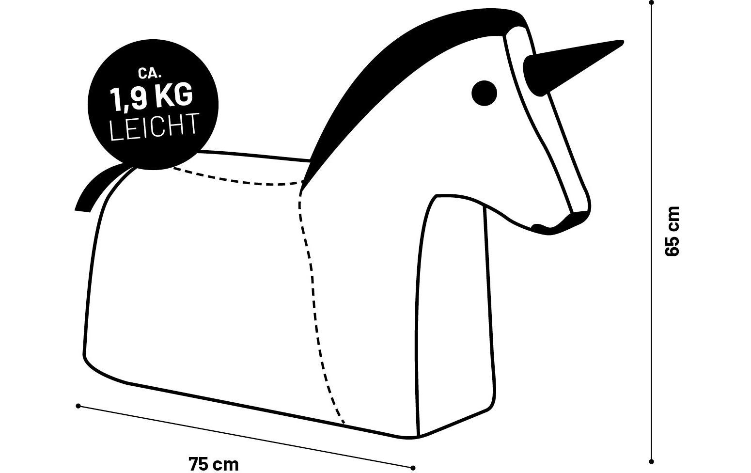 Lumaland Sitzsack »Einhorn 120 L, 75 x 65 cm«