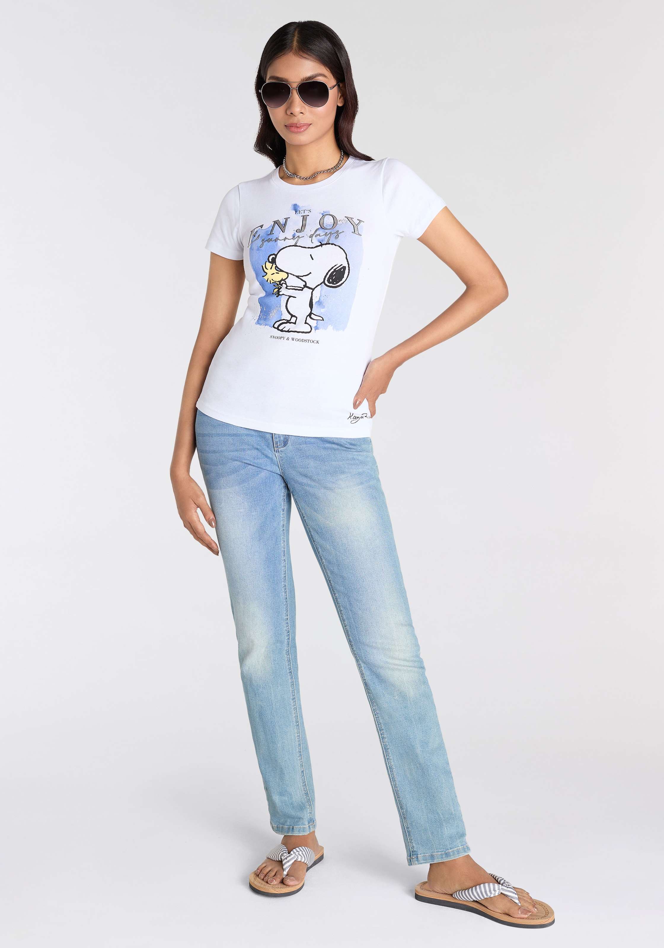 KangaROOS Kurzarmshirt, mit lizensiertem Snoopy Print Originaldesign