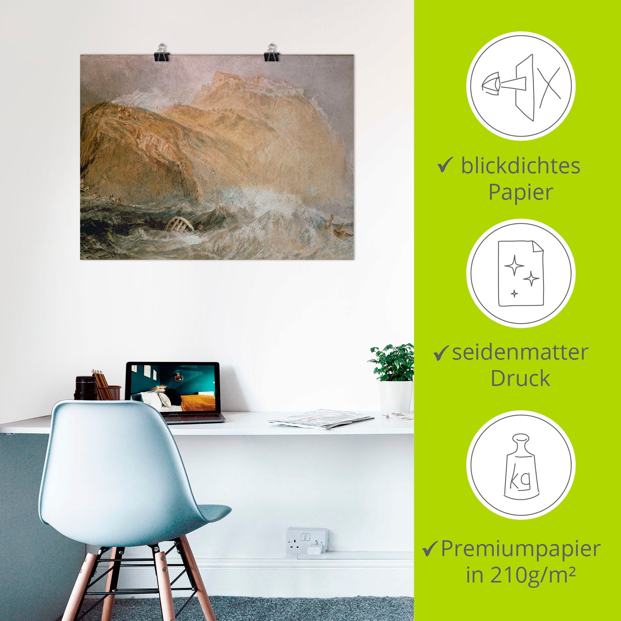 Artland Kunstdruck »Das Tintagel Castle, Cornwall.«, Gewässer, (1 St.), als Leinwandbild, Wandaufkleber oder Poster in versch. Grössen