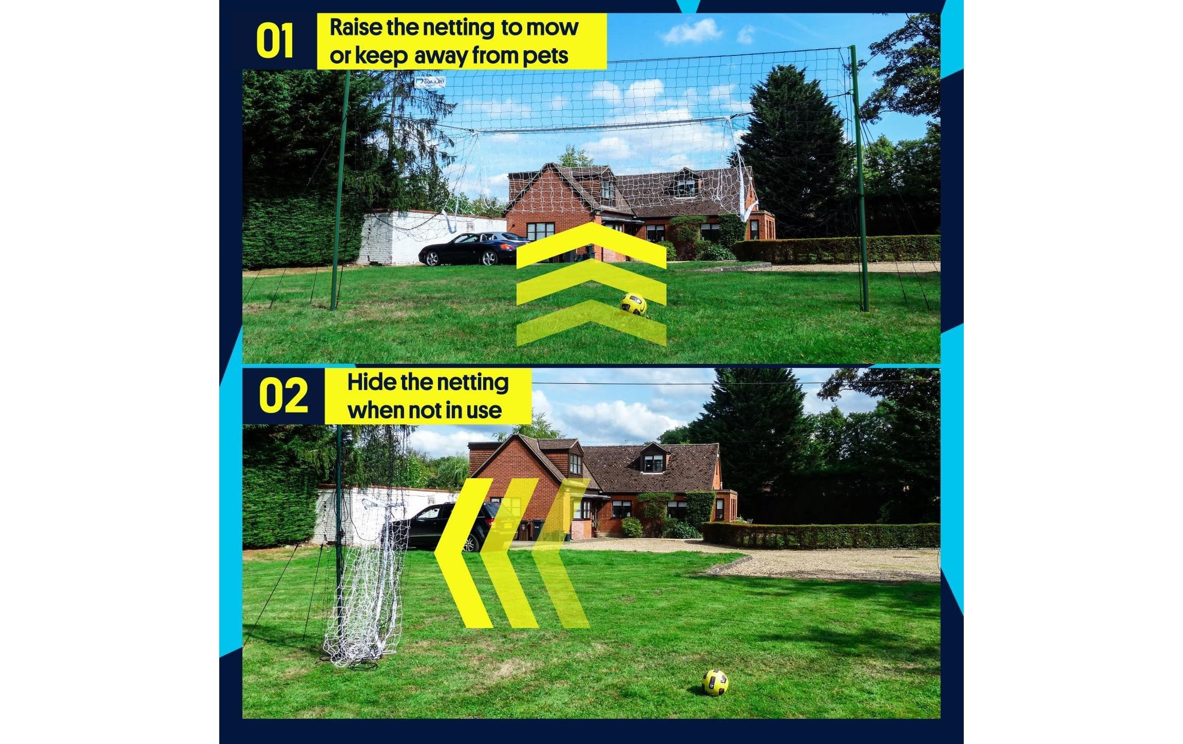 Fussballtor »Open Goaaal! Open Goaaal – Standard Hochfang- und Auffangnetz«