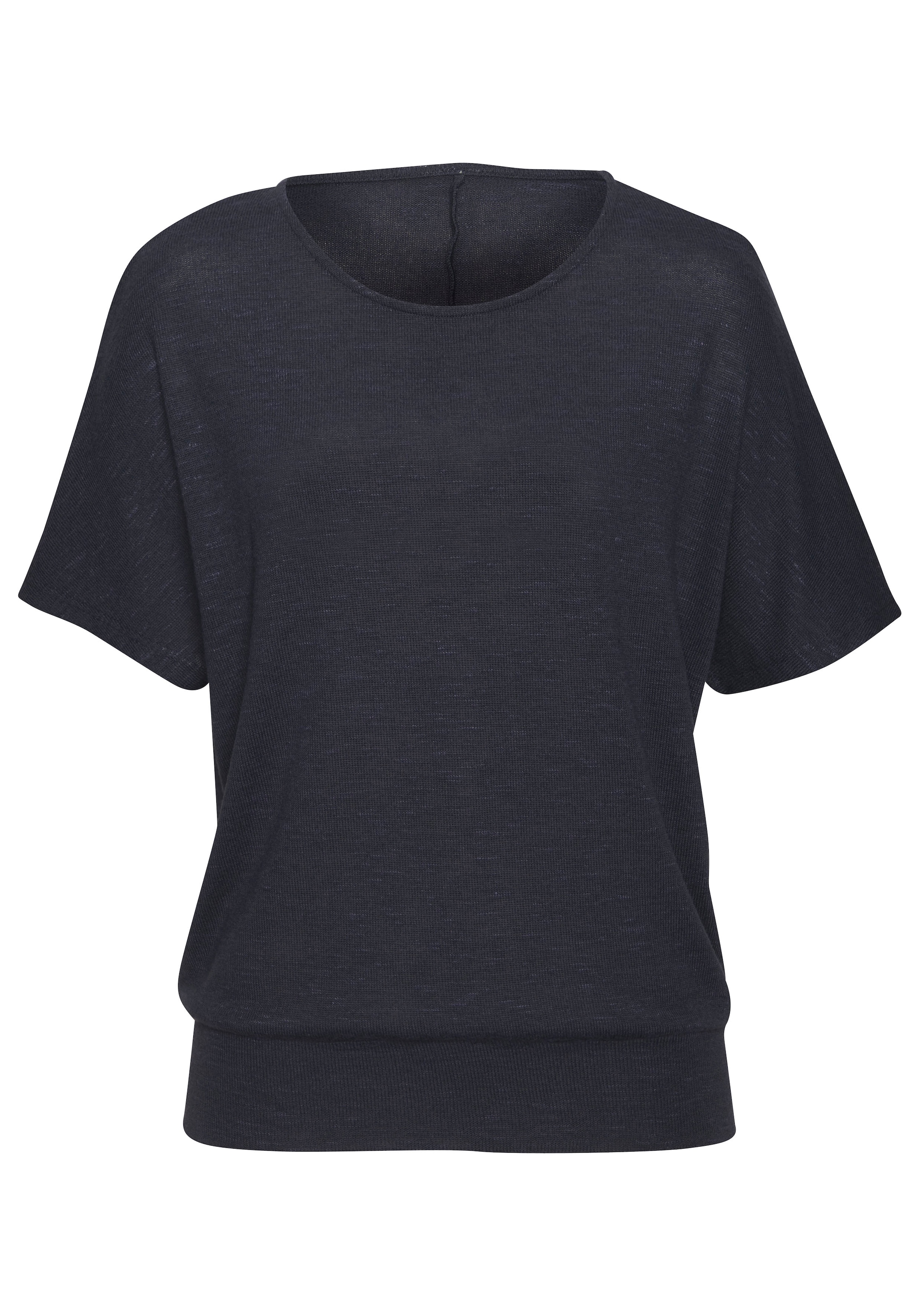 Vivance Kurzarmshirt »mit breitem Bund«, aus weichem Viskose-Feinstrick