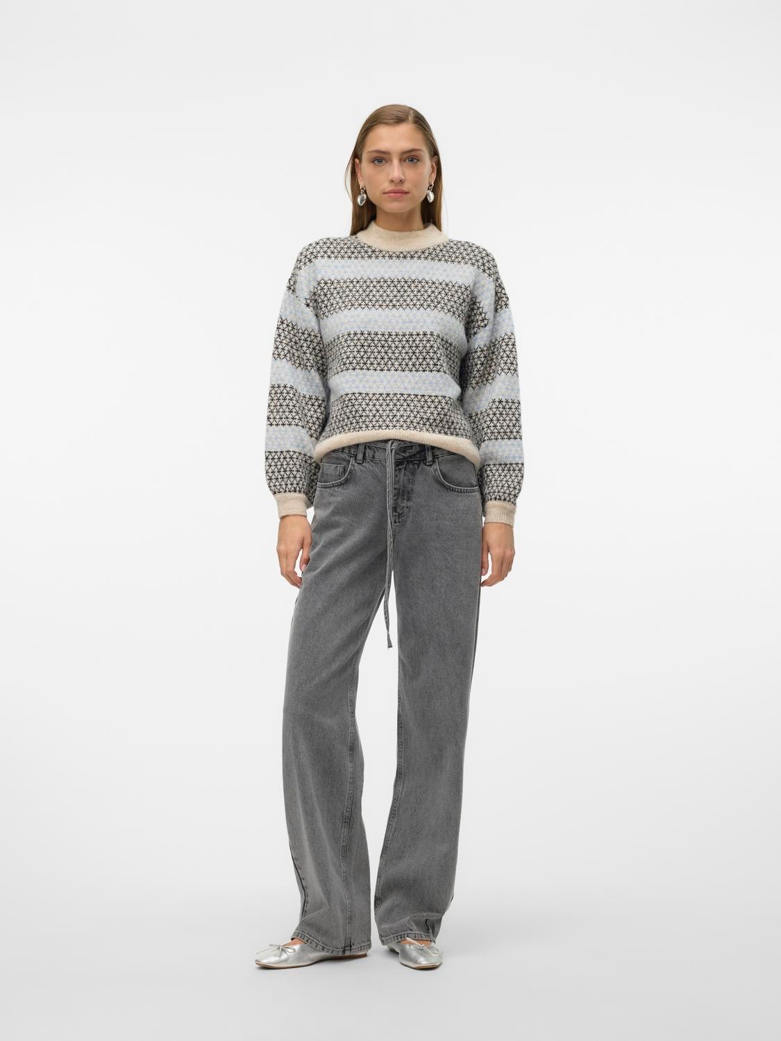 Vero Moda Strickpullover »VMTRIXIE LS HIGHNECK PULLOVER GA BOO«, mit Strickmuster