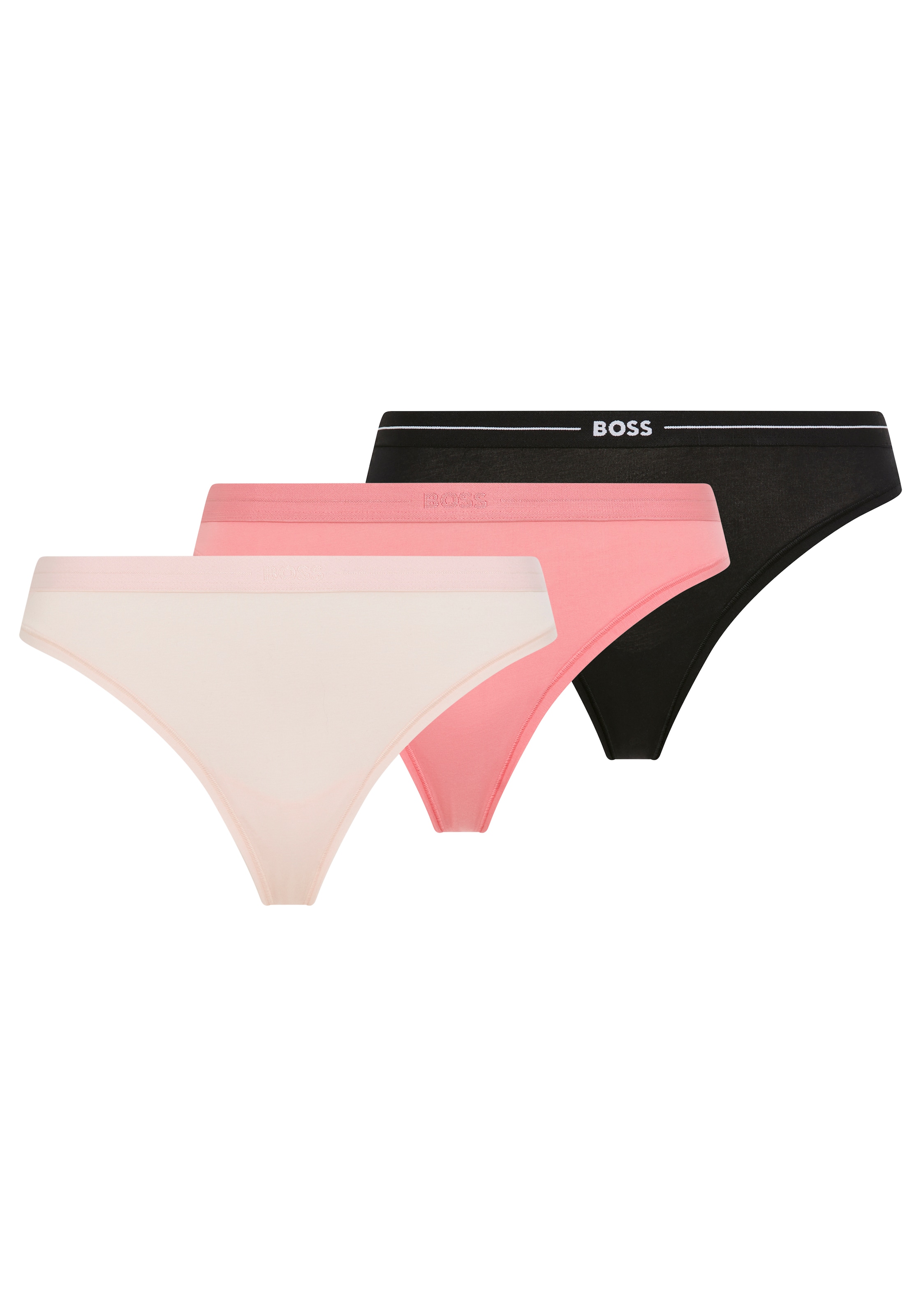 BOSS String "3P THONG" Packung, 3er, 3 Stk. mit BOSS Logobund