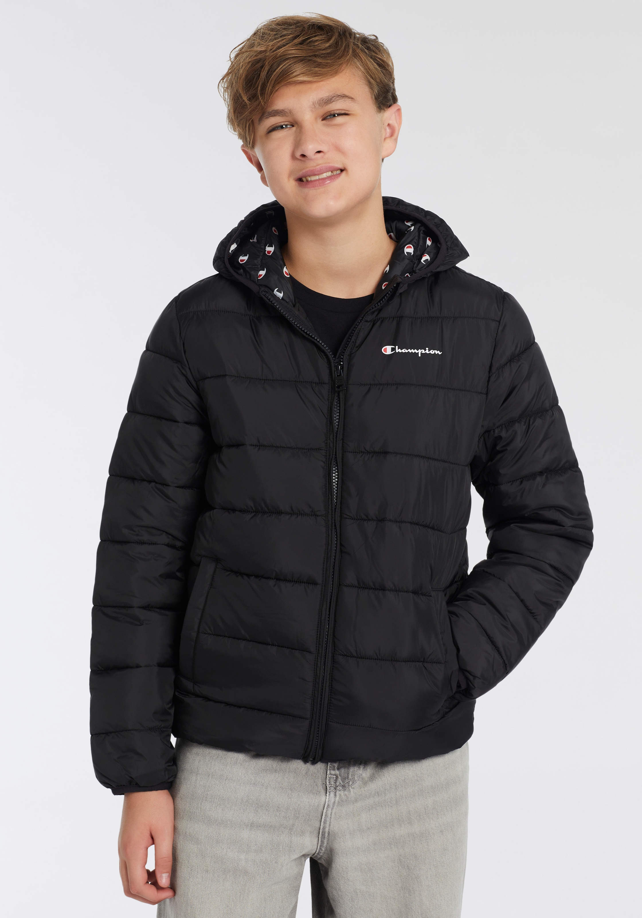 Champion Steppjacke, mit Kapuze