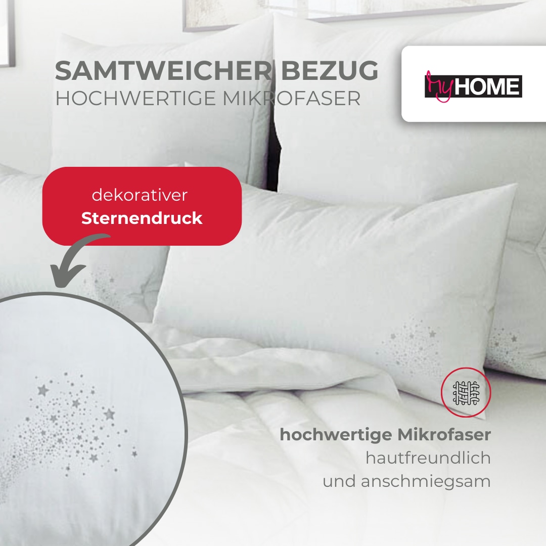RIBECO Microfaserkissen »Jan«, Füllung: 6D-Hohlfaser, Bezug: Polyesterfaser, (1 St.)