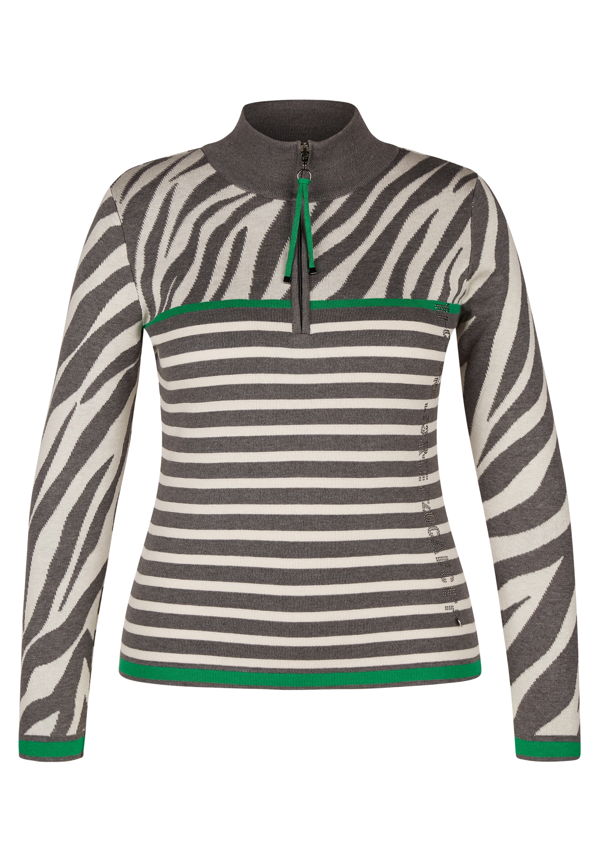 Rabe Stehkragenpullover, mit abstraktem Allover-Design