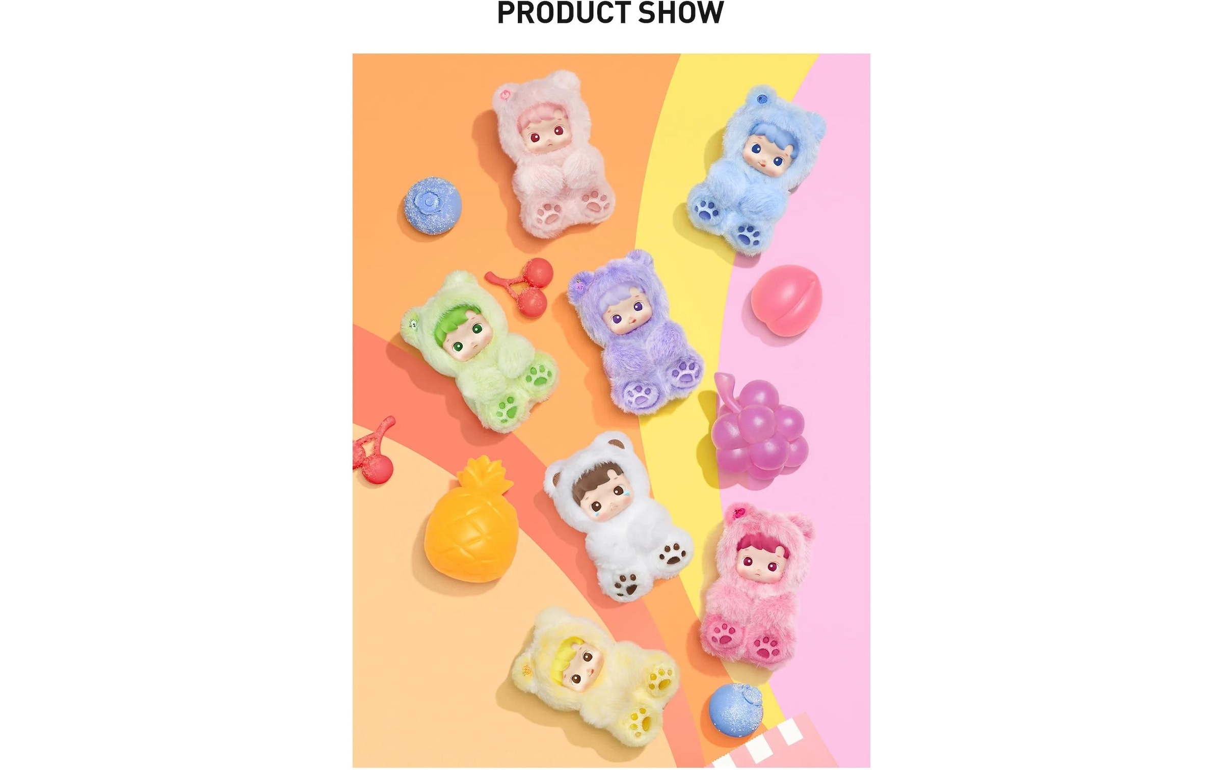 nicht definiert Plüschfigur »Pop Mart Plüsch-Anhänger Hacipupu Gummy Bear Blind Box«