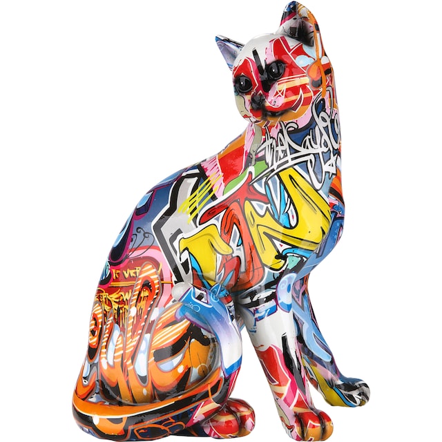 GILDE Dekofigur »Figur Pop Art Katze«, Dekoobjekt, Tierfigur, Höhe 29 cm,  Wohnzimmer online kaufen | Jelmoli-Versand