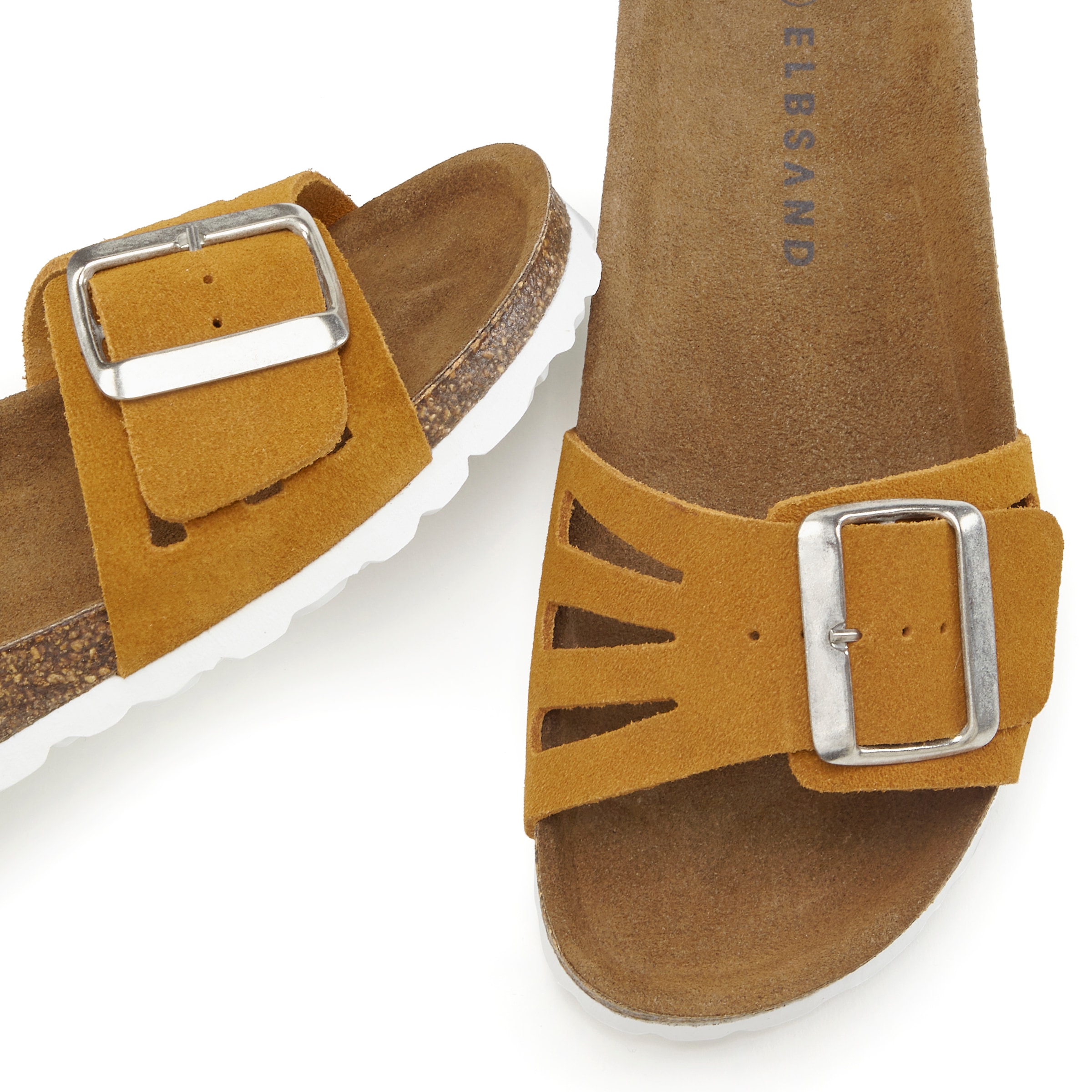 Elbsand Pantolette »Sandale«, Mule, offener Schuh aus Leder mit weichem Komfortkorkfussbett