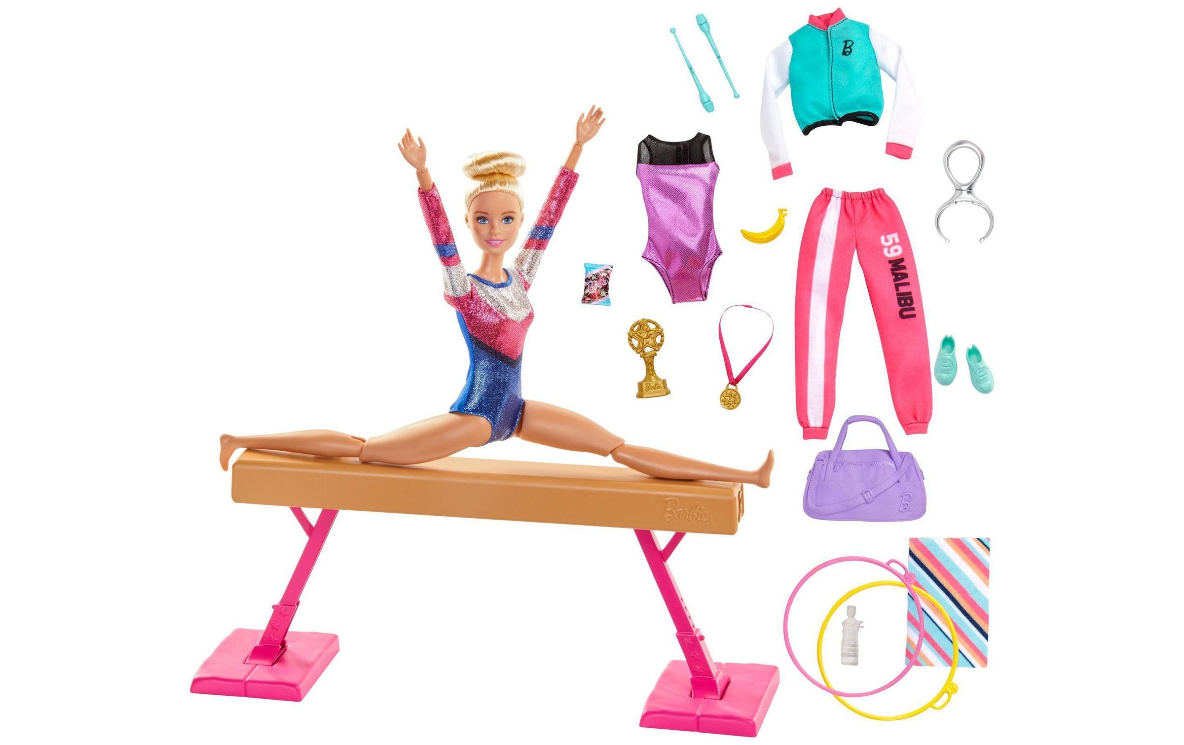 Barbie Spielfigur »Spielset Turnen«, (Set)