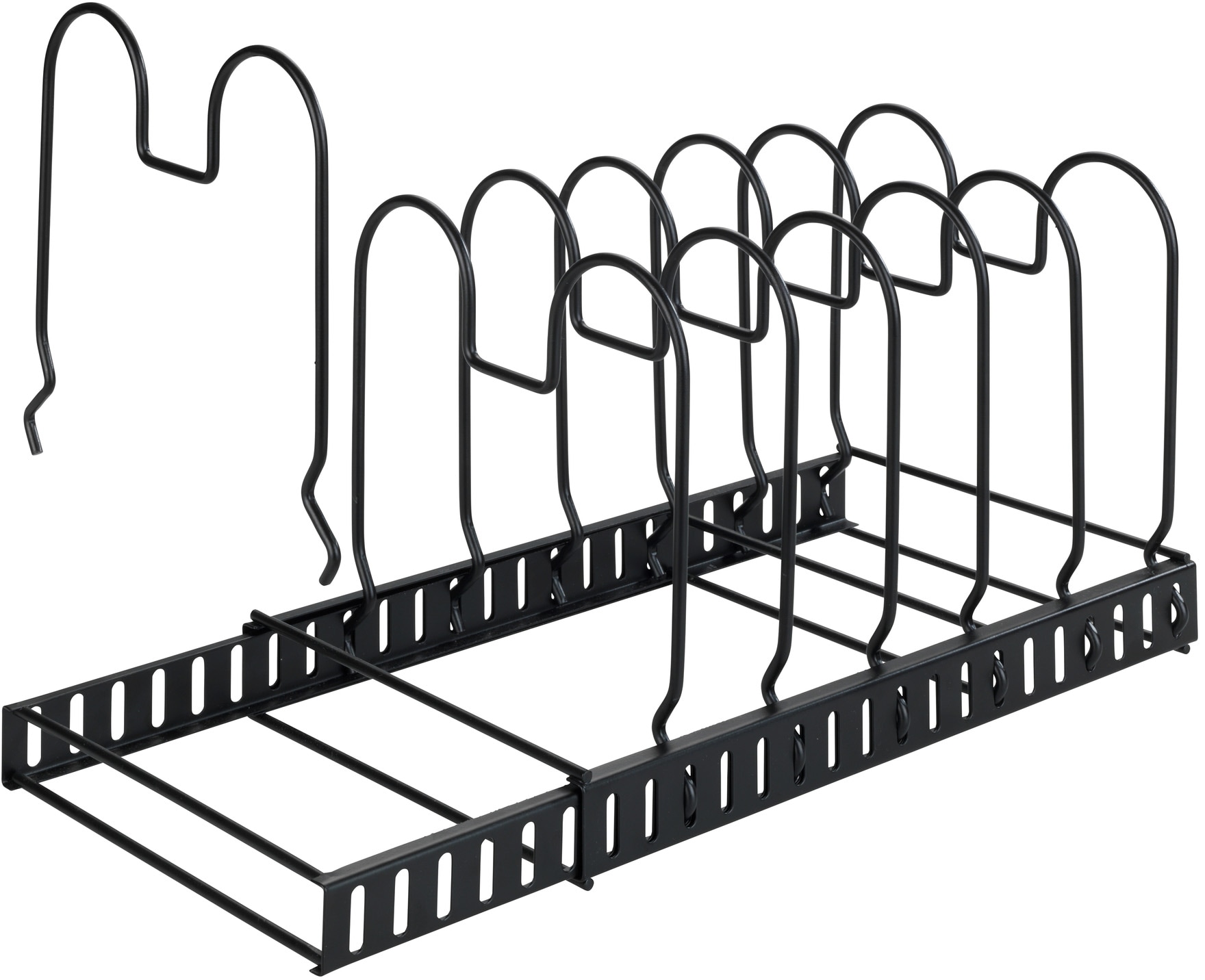 WENKO Geschirrständer »Deckel- und Pfannenhalter«, (kein Set), zur Aufbewahrung von Pfannen, Backformen & Topfdeckeln, verstellbar