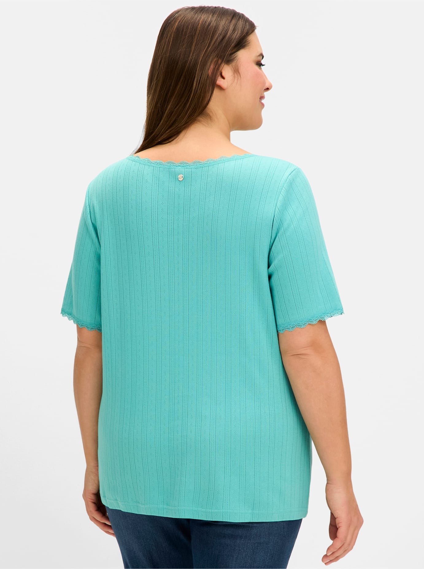 Sheego Kurzarmshirt »T-Shirt«, (1 tlg.)
