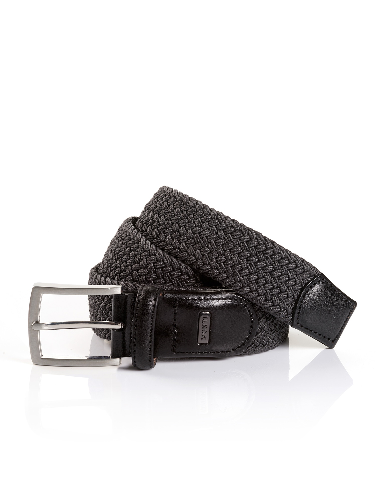MONTI Flechtgürtel "HAMBURG" 3,5 cm breit, Elastischer Flechtgürtel, Casual-Business-Sportiv