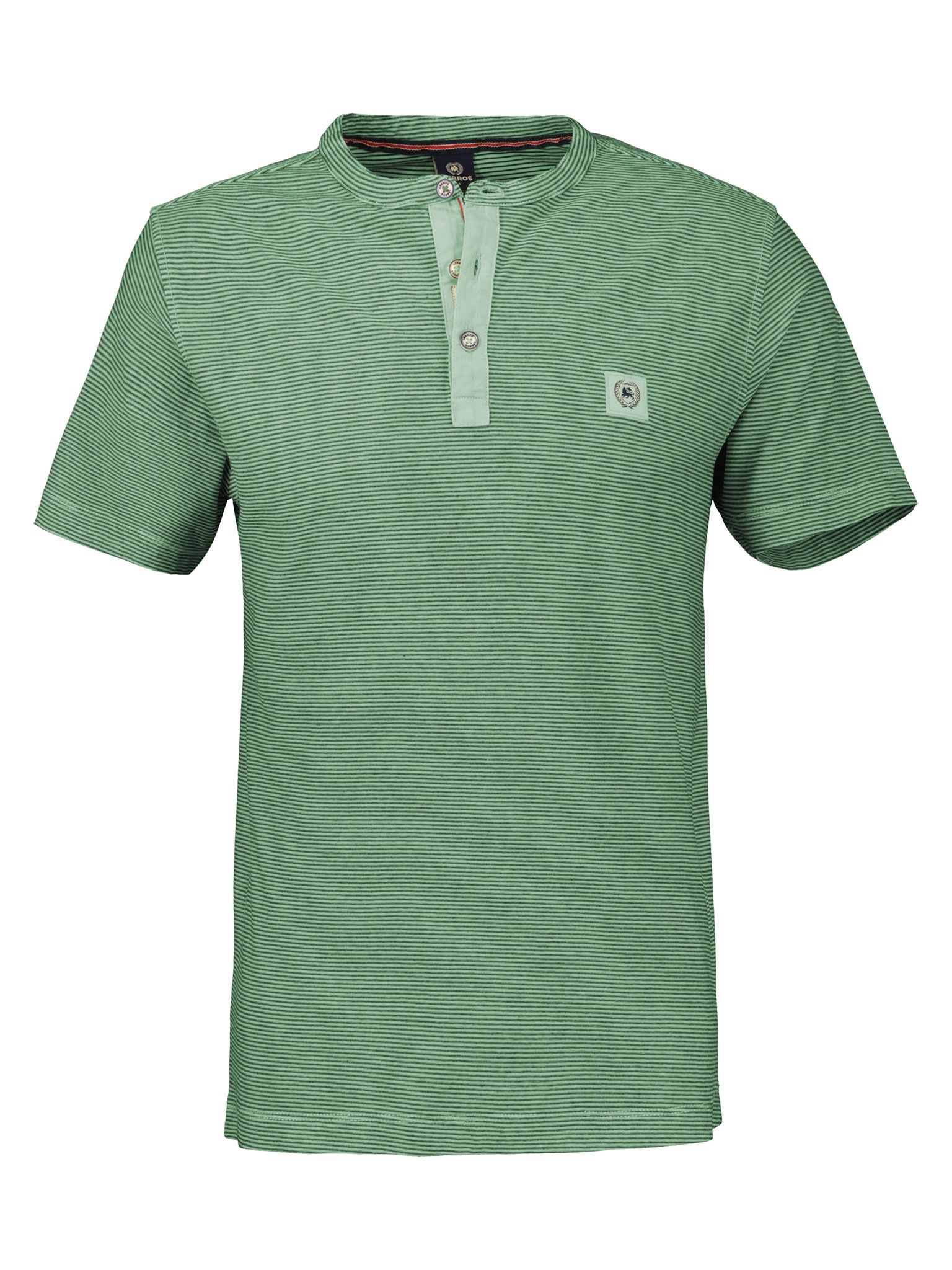 LERROS Kurzarmshirt mit Logostickerei an der Brust