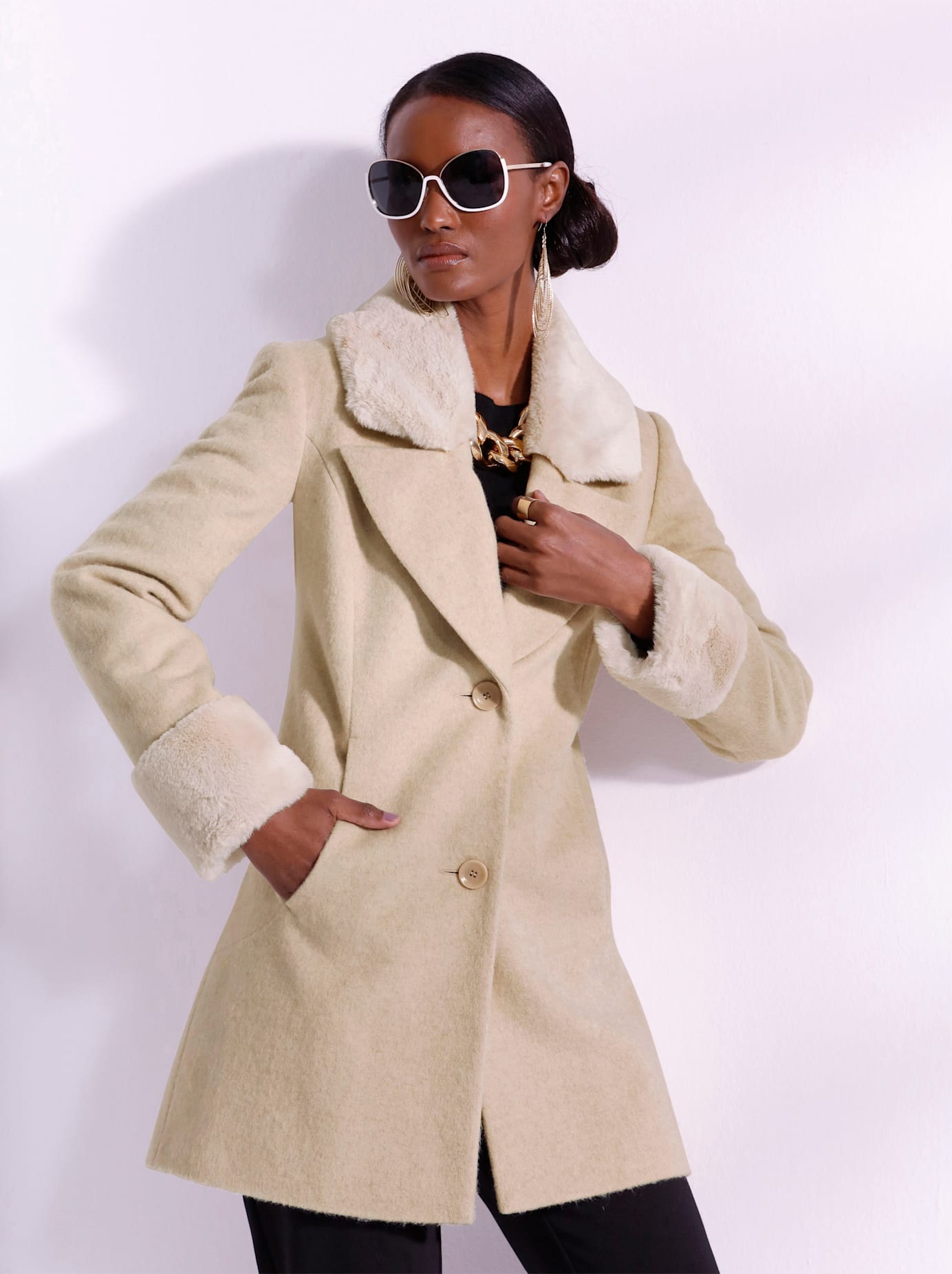 creation L Langjacke ohne Kapuze