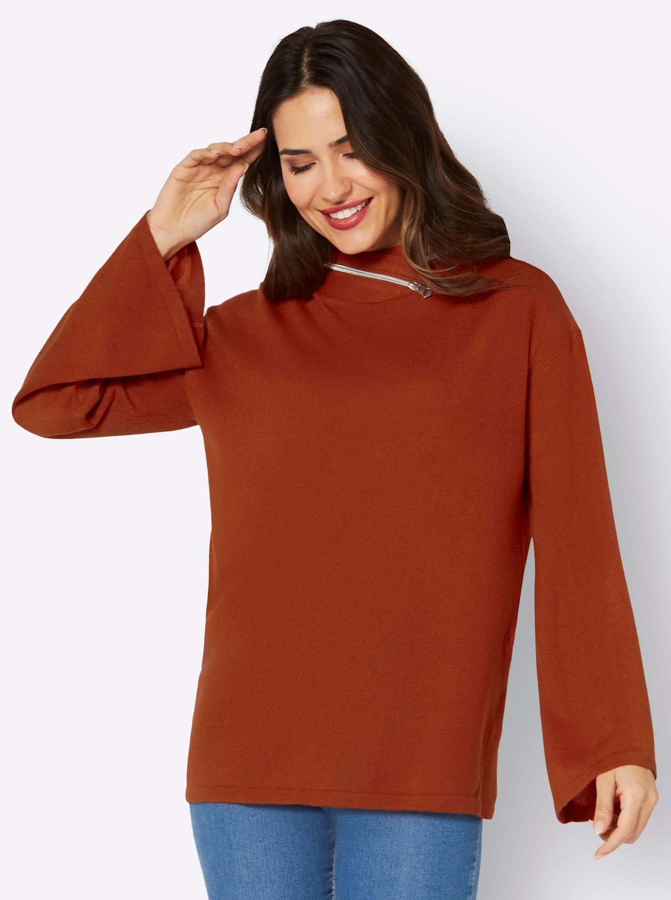 Classic Basics Longpullover »Stehkragen-Pullover«
