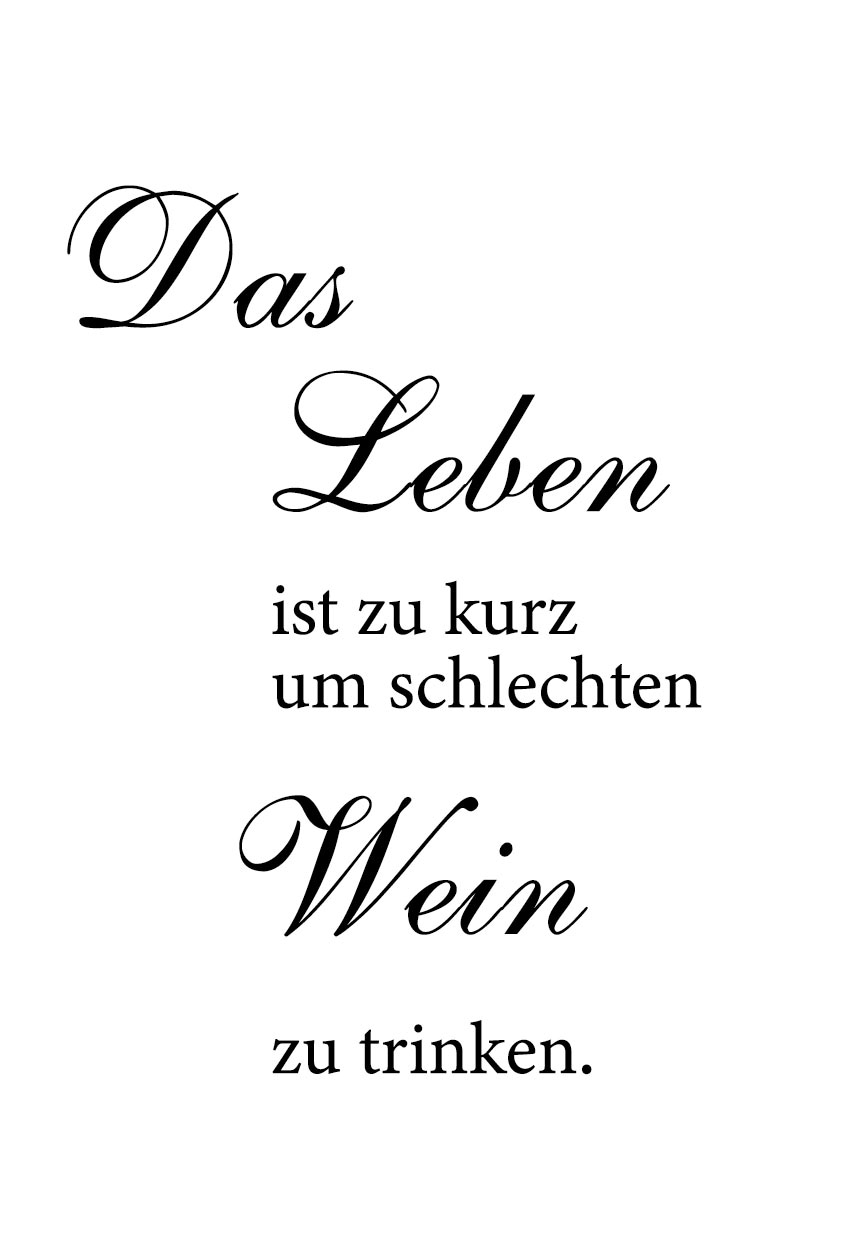 queence Wanddekoobjekt »Leben und Wein«, Motiv auf Stahlblech gedruckt